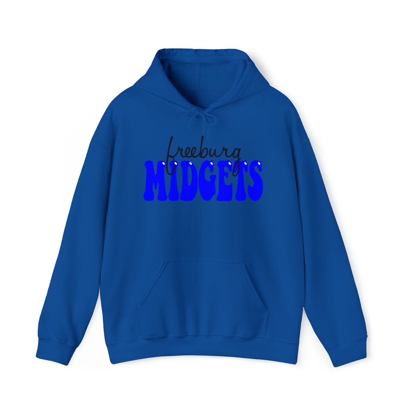 Freeburg Midgets Cursive Bubble Logo Hooded Sweatshirt