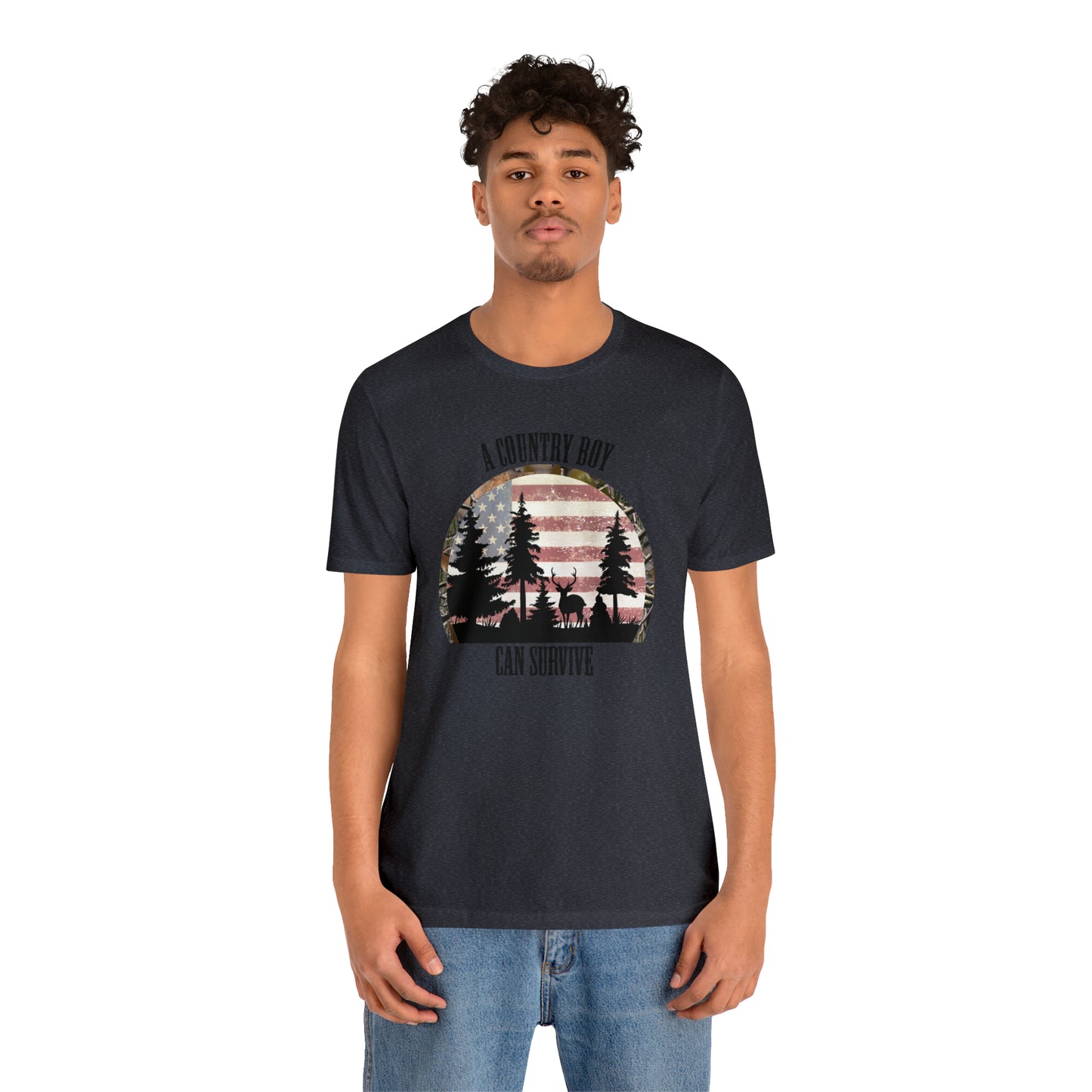 "A Country Boy Can Survive" Unisex Jersey Short Sleeve Tee