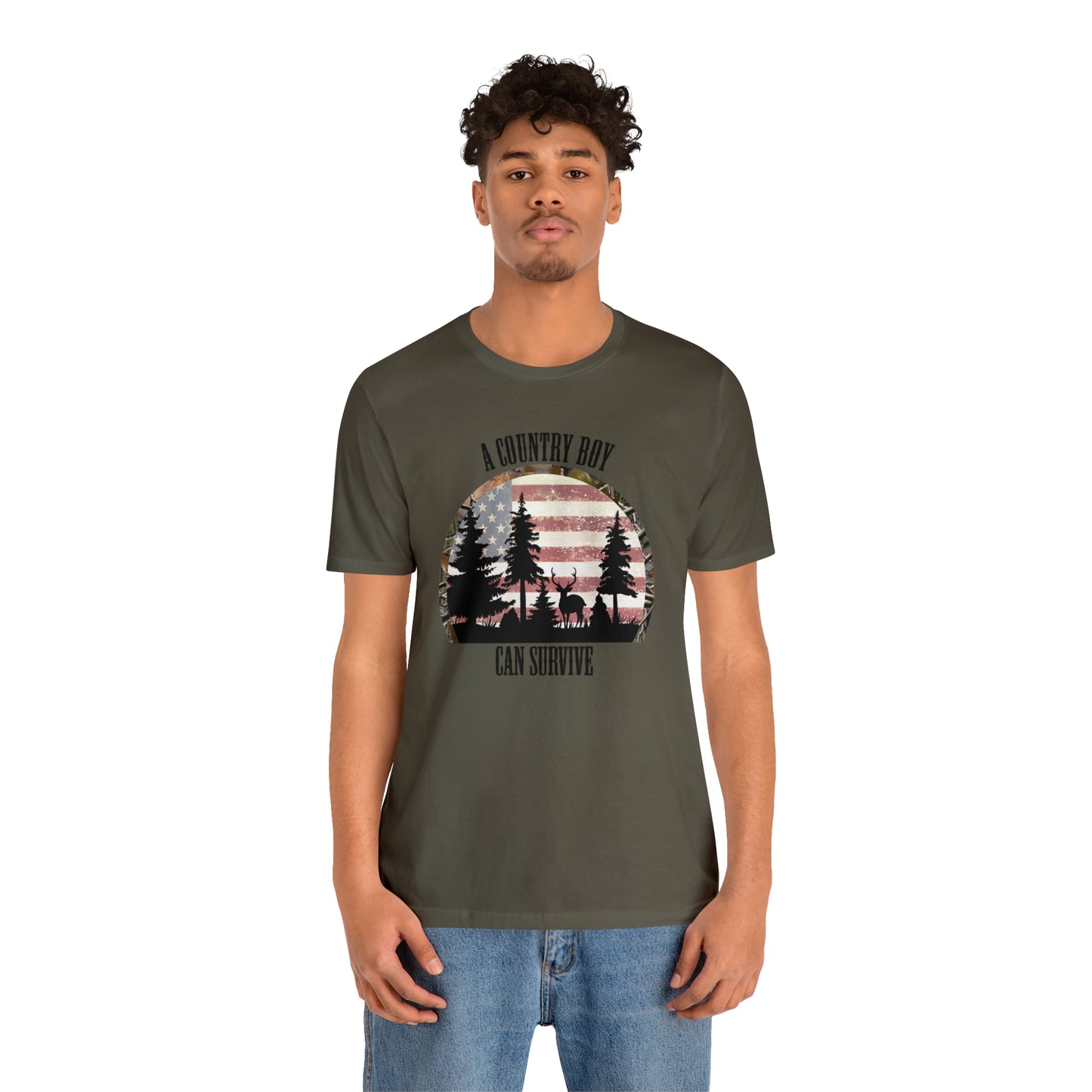 "A Country Boy Can Survive" Unisex Jersey Short Sleeve Tee