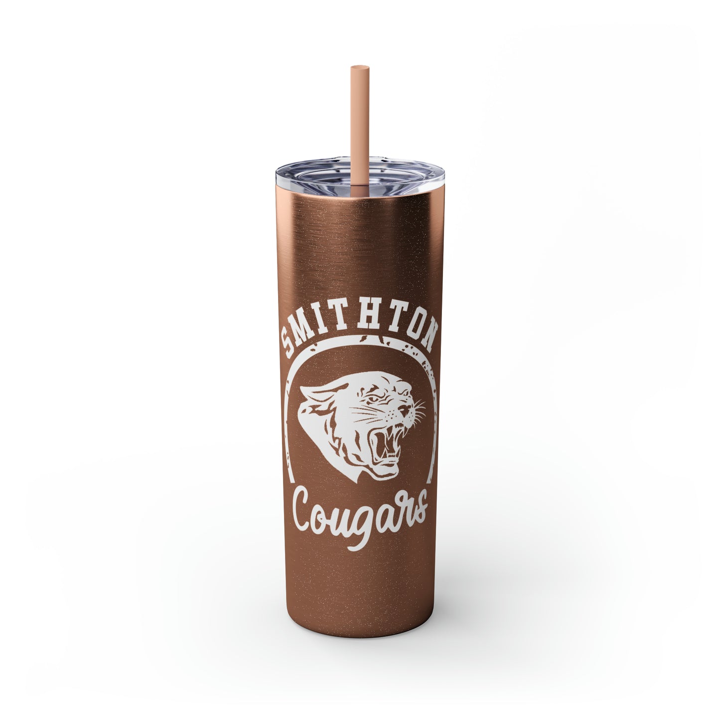 Smithton Cougars Skinny Tumbler with Straw, 20oz
