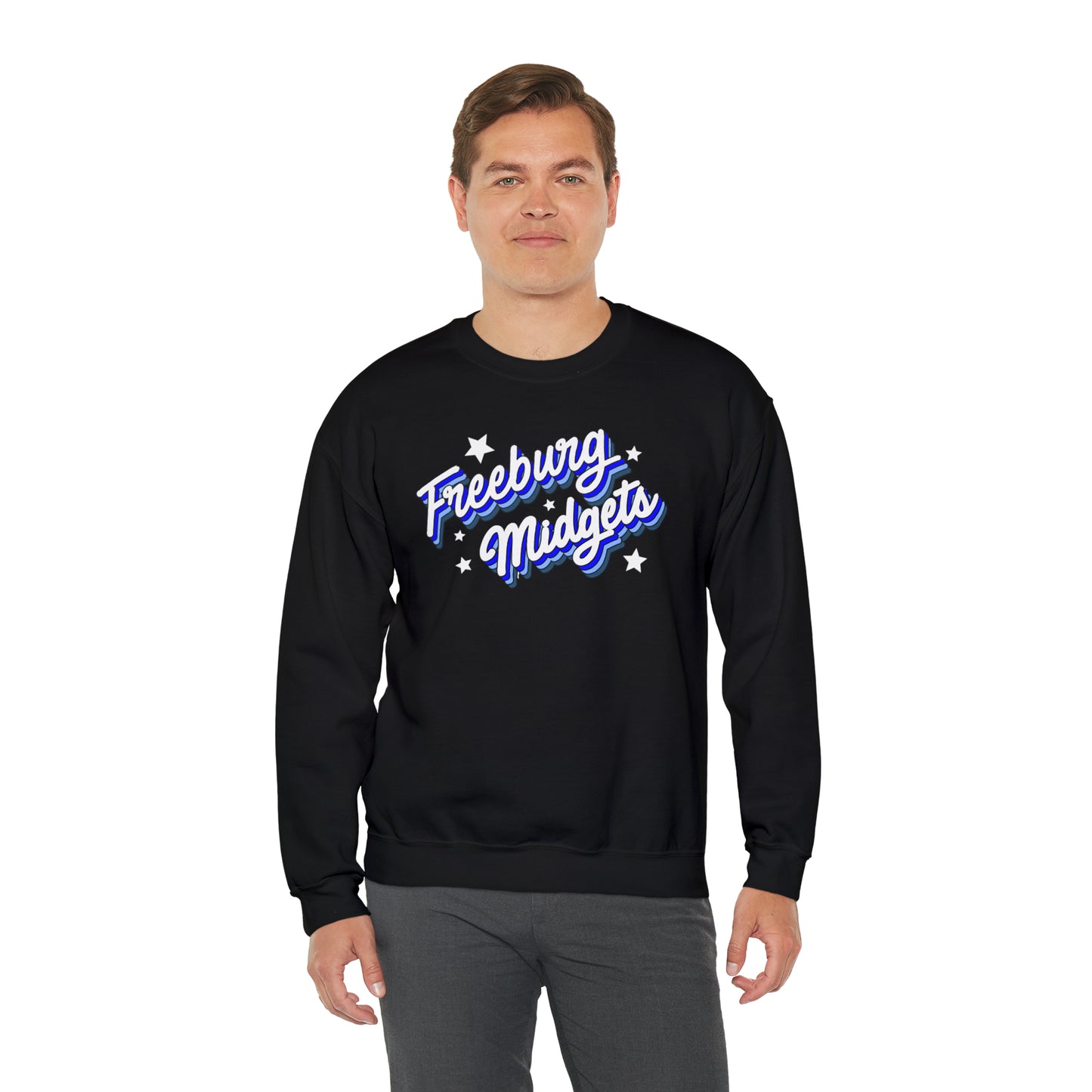 Retro Freeburg Midgets Unisex Heavy Blend™ Crewneck Sweatshirt