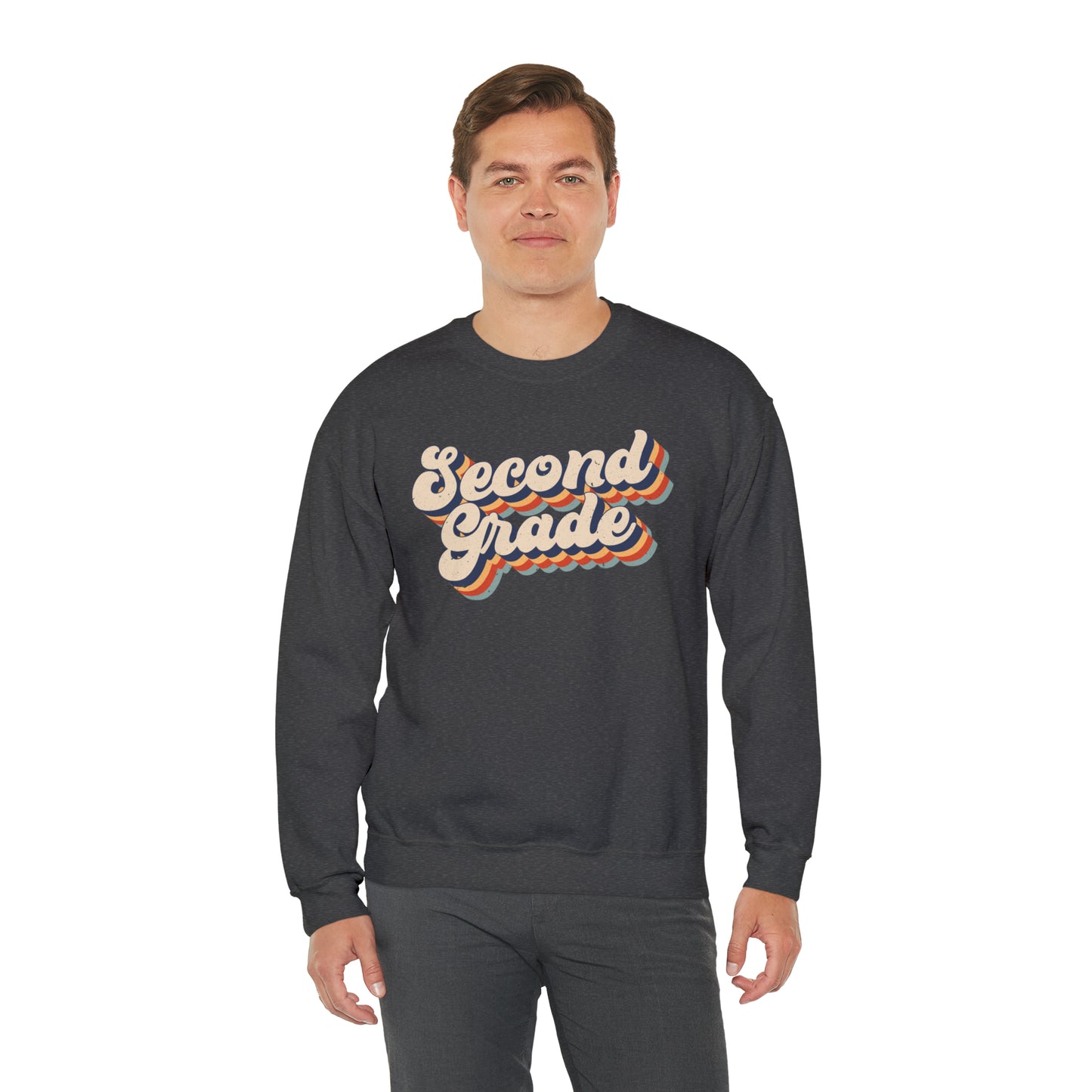 Retro Second Grade Unisex Heavy Blend™ Crewneck Sweatshirt