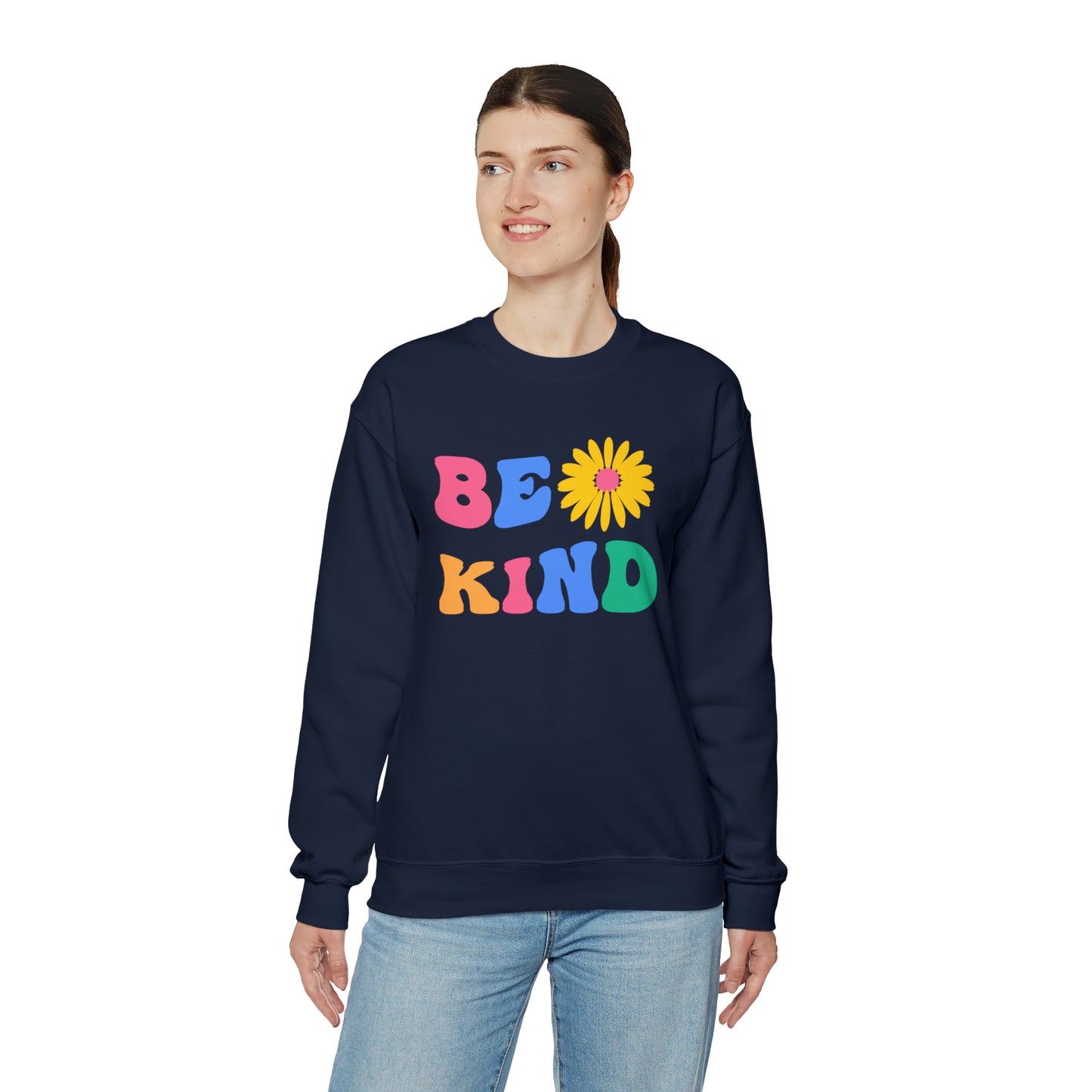 Be Kind Retro Warm Colored Unisex Heavy Blend™ Crewneck Sweatshirt