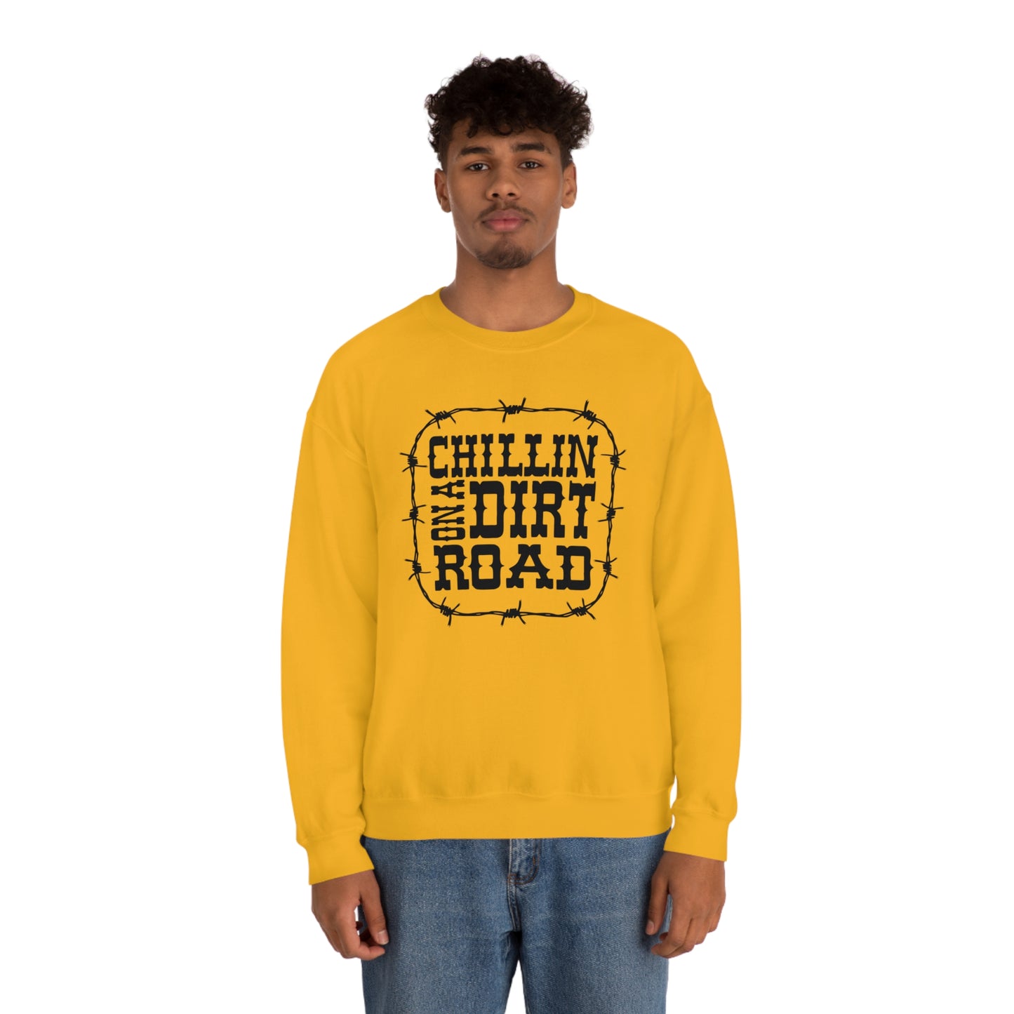 "Chillin' on a Dirt Road" - Unisex Heavy Blend™ Crewneck Sweatshirt