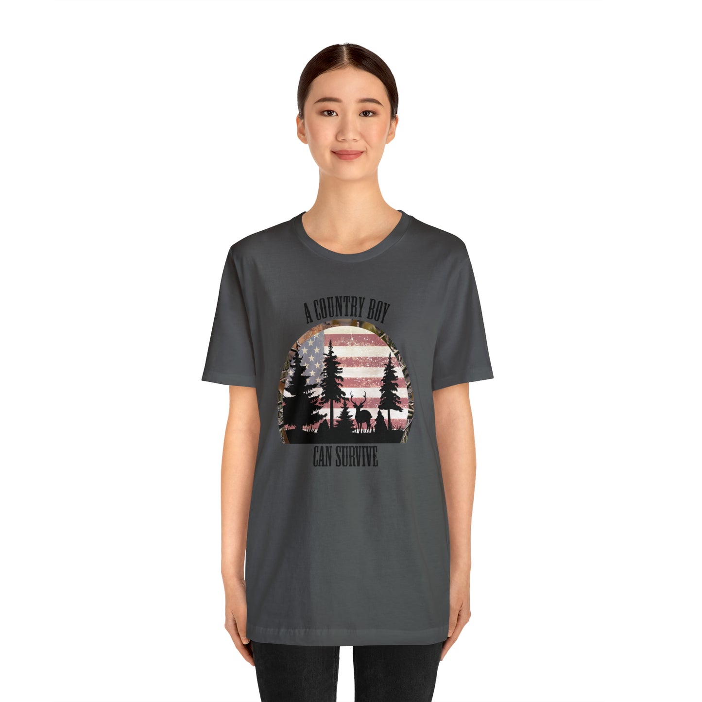 "A Country Boy Can Survive" Unisex Jersey Short Sleeve Tee