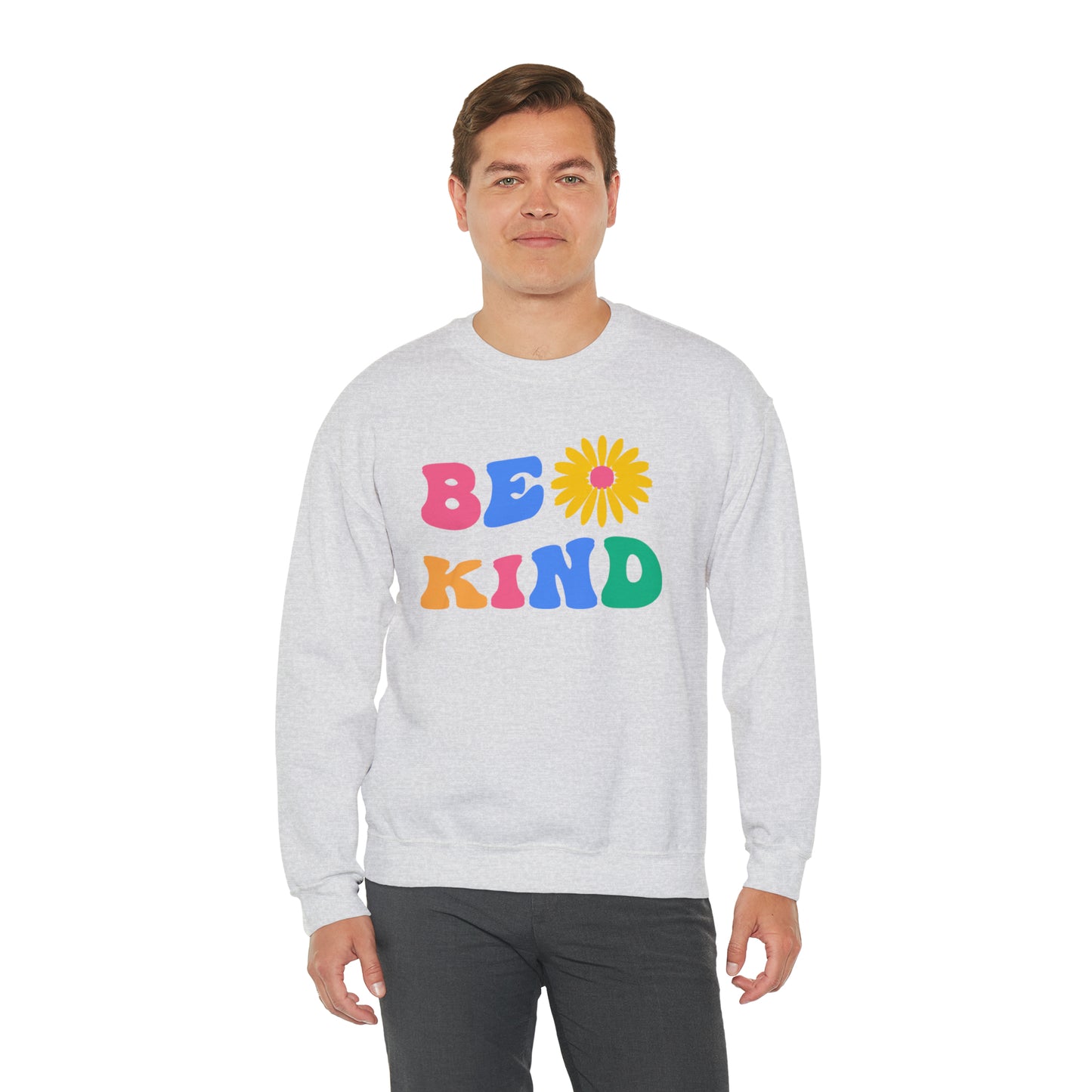 Be Kind Retro Warm Colored Unisex Heavy Blend™ Crewneck Sweatshirt