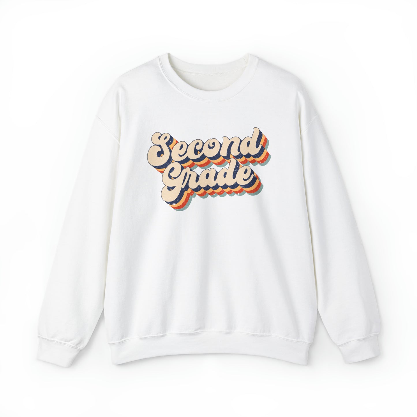 Retro Second Grade Unisex Heavy Blend™ Crewneck Sweatshirt