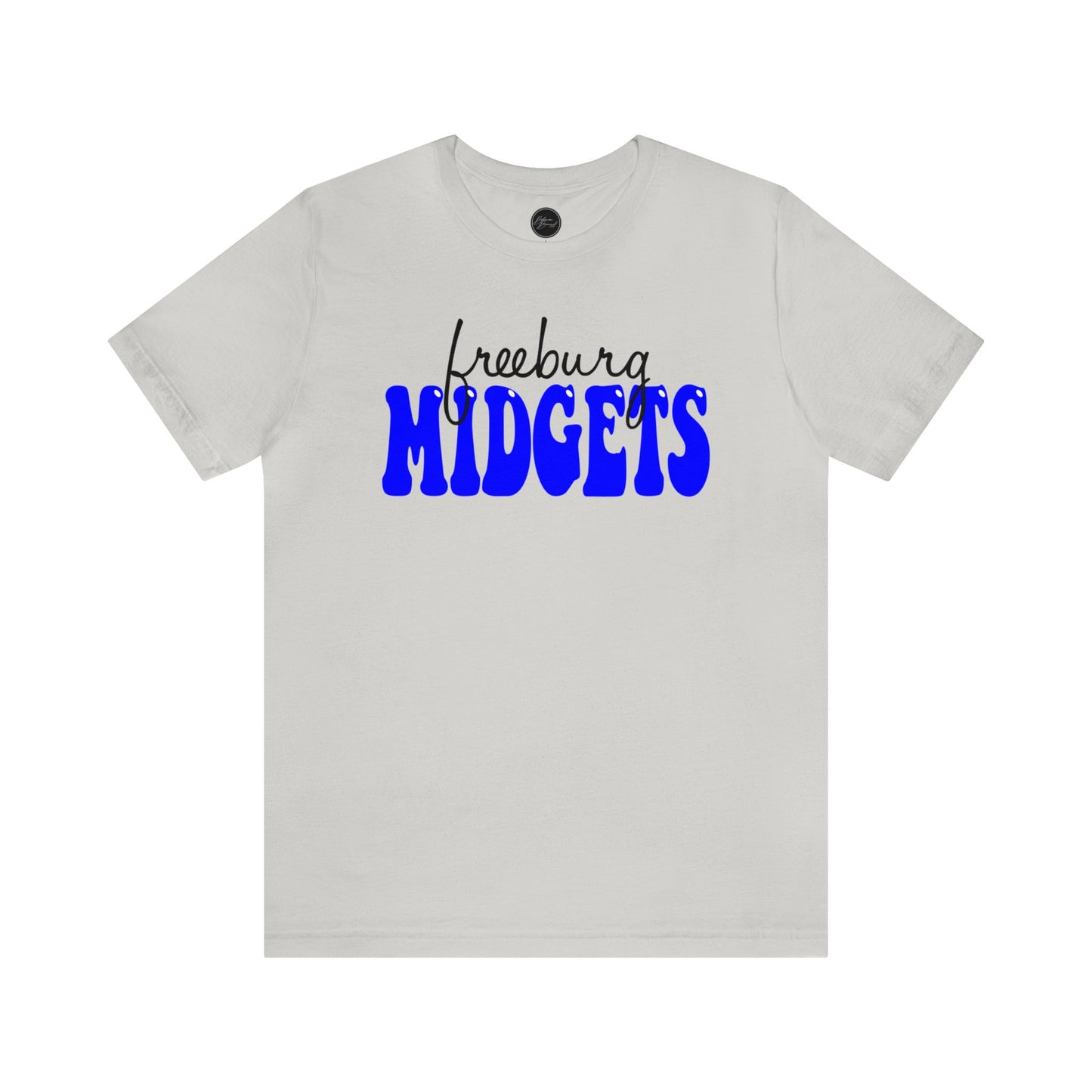 Freeburg Midgets Cursive Bubble Logo Bella Jersey Short Sleeve Tee (Unisex)