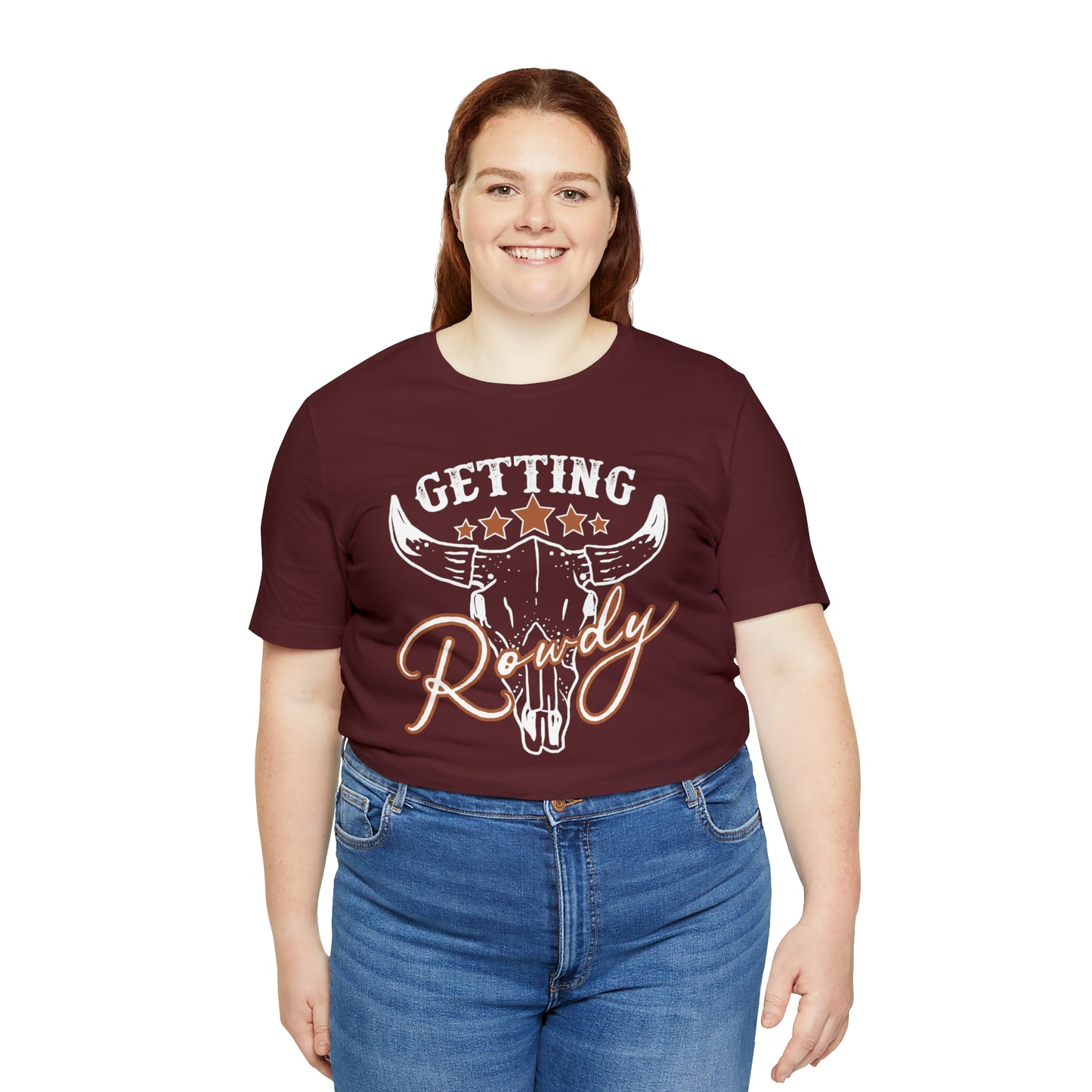Vintage Getting Rowdy Party/ Bridesmaid/ Groomsman T-Shirt - White Ink
