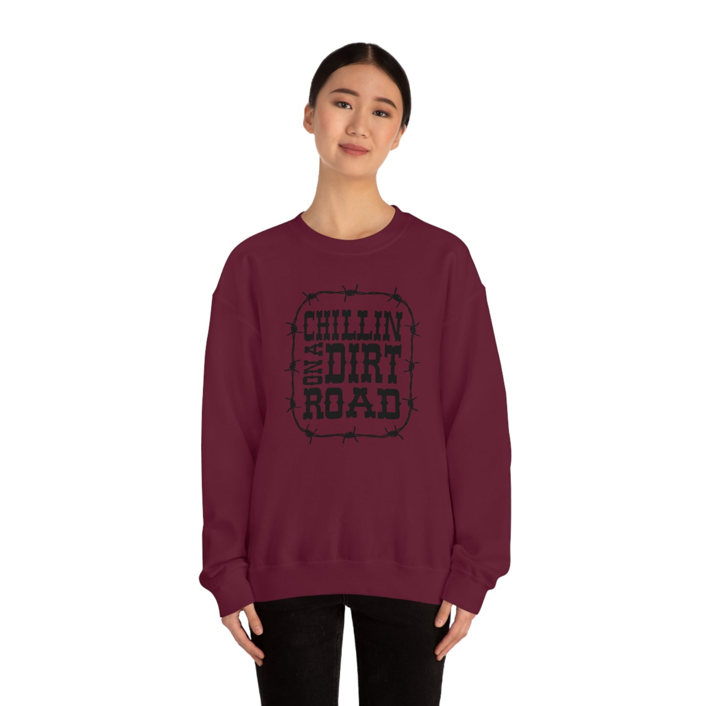 "Chillin' on a Dirt Road" - Unisex Heavy Blend™ Crewneck Sweatshirt
