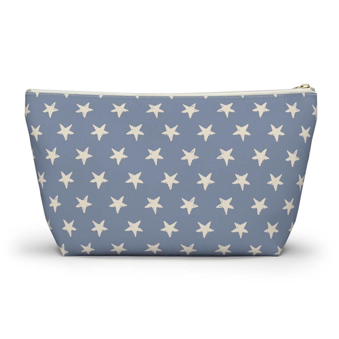USA America 4th of July Distressed Stars Design Accessory Pouch w T-bottom