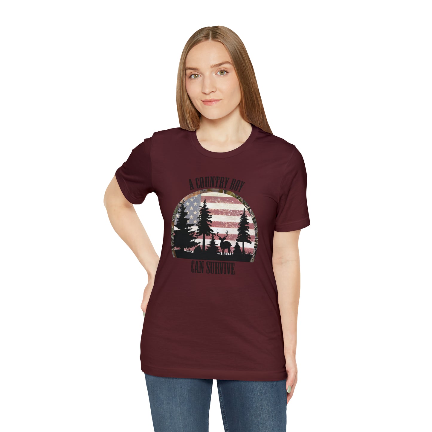 "A Country Boy Can Survive" Unisex Jersey Short Sleeve Tee