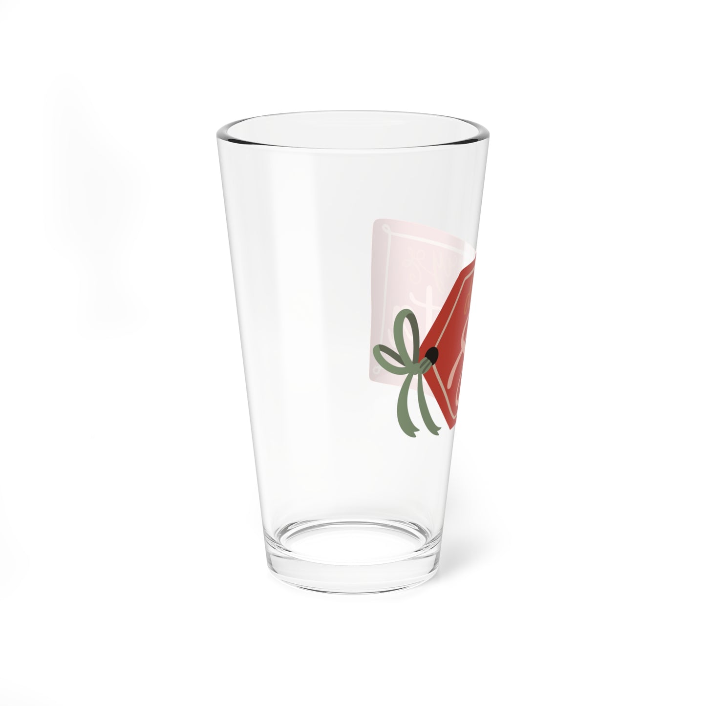 Santa Tag Mixing Glass, 16oz
