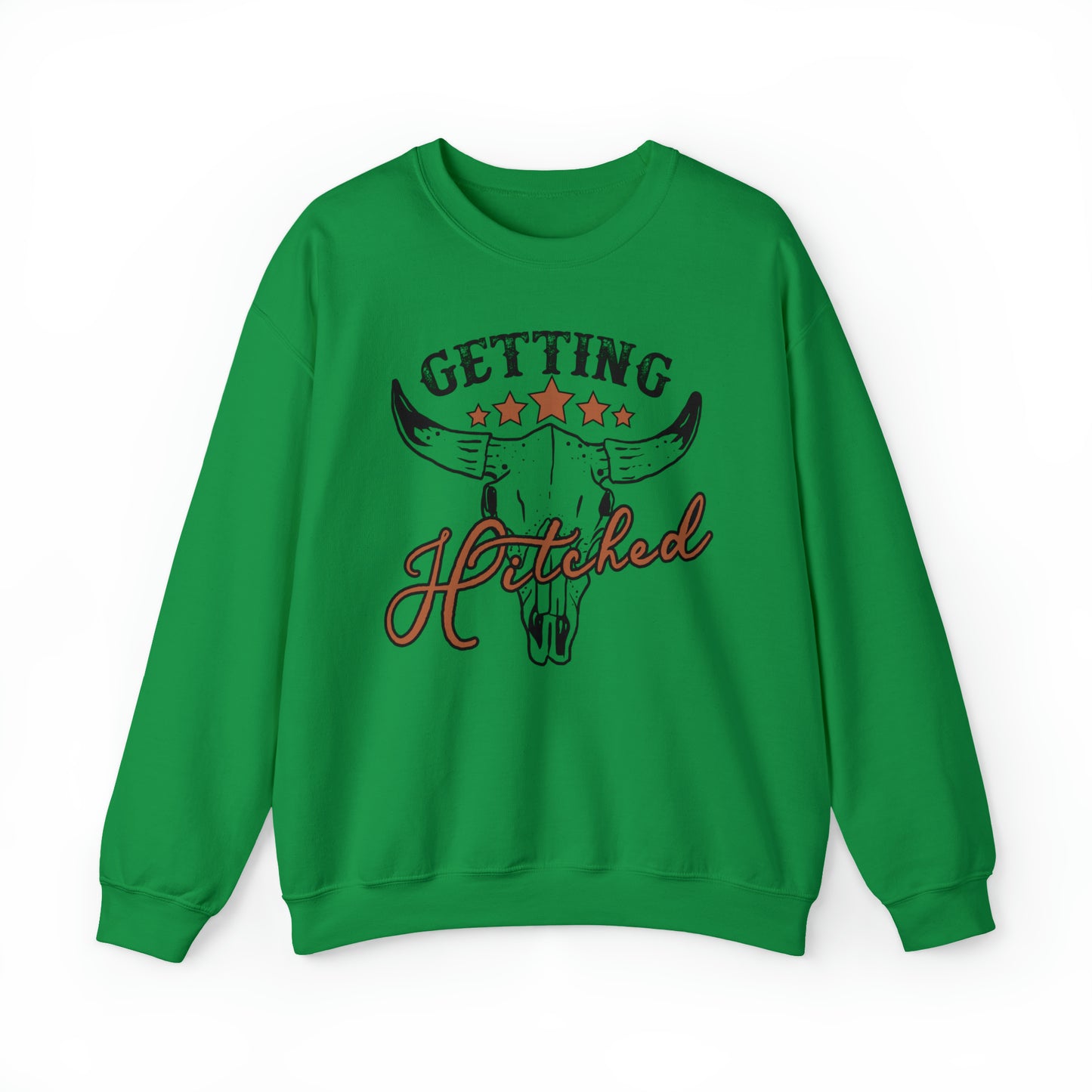 Vintage Getting Hitched Bride Unisex Heavy Blend™ Crewneck Sweatshirt