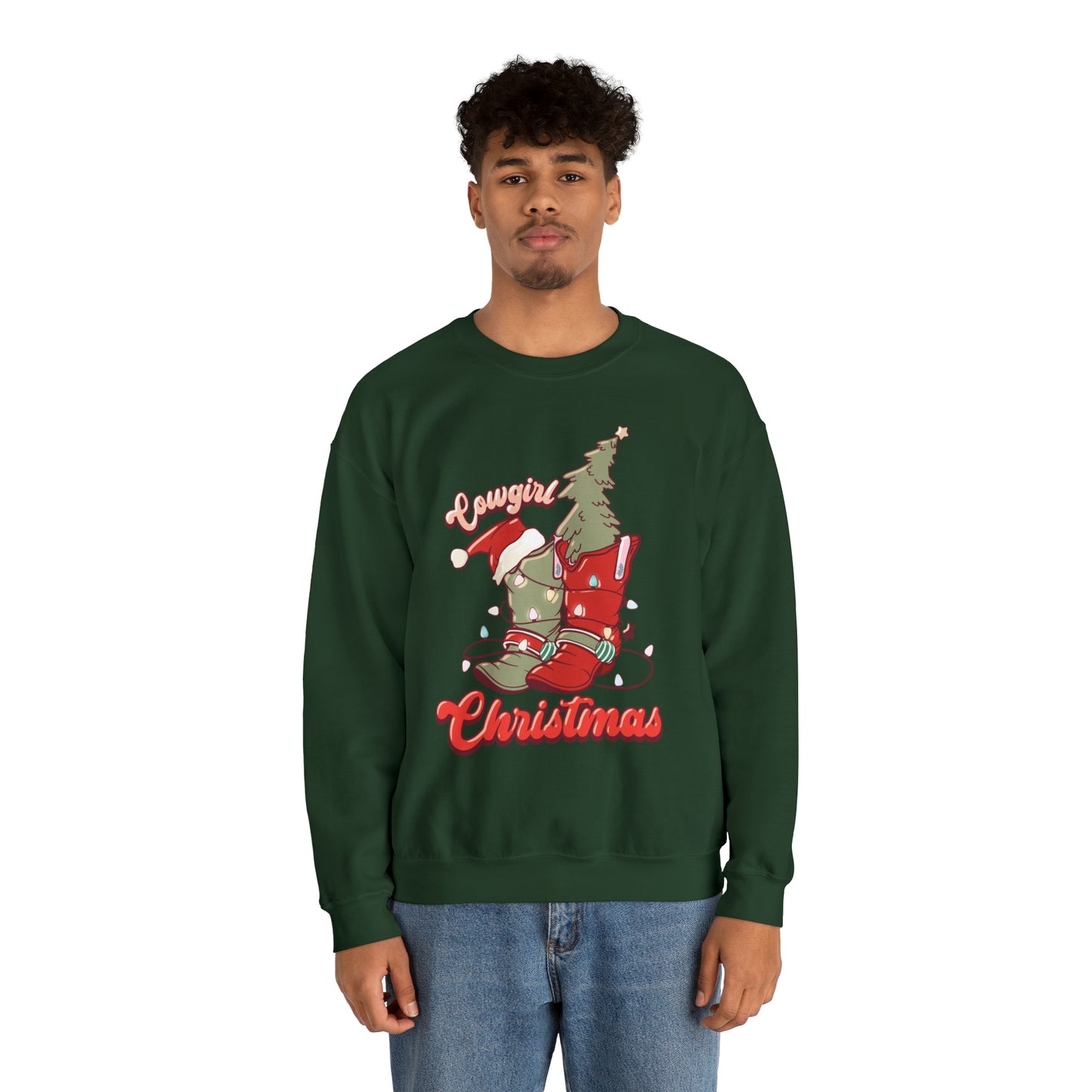 Cowgirl Christmas Unisex Heavy Blend™ Crewneck Sweatshirt