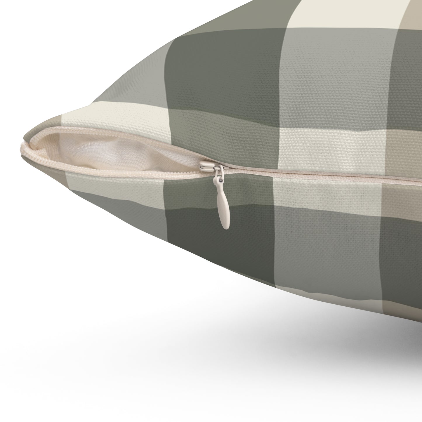 Plaid Green Fall/ Halloween Spun Polyester Square Pillow