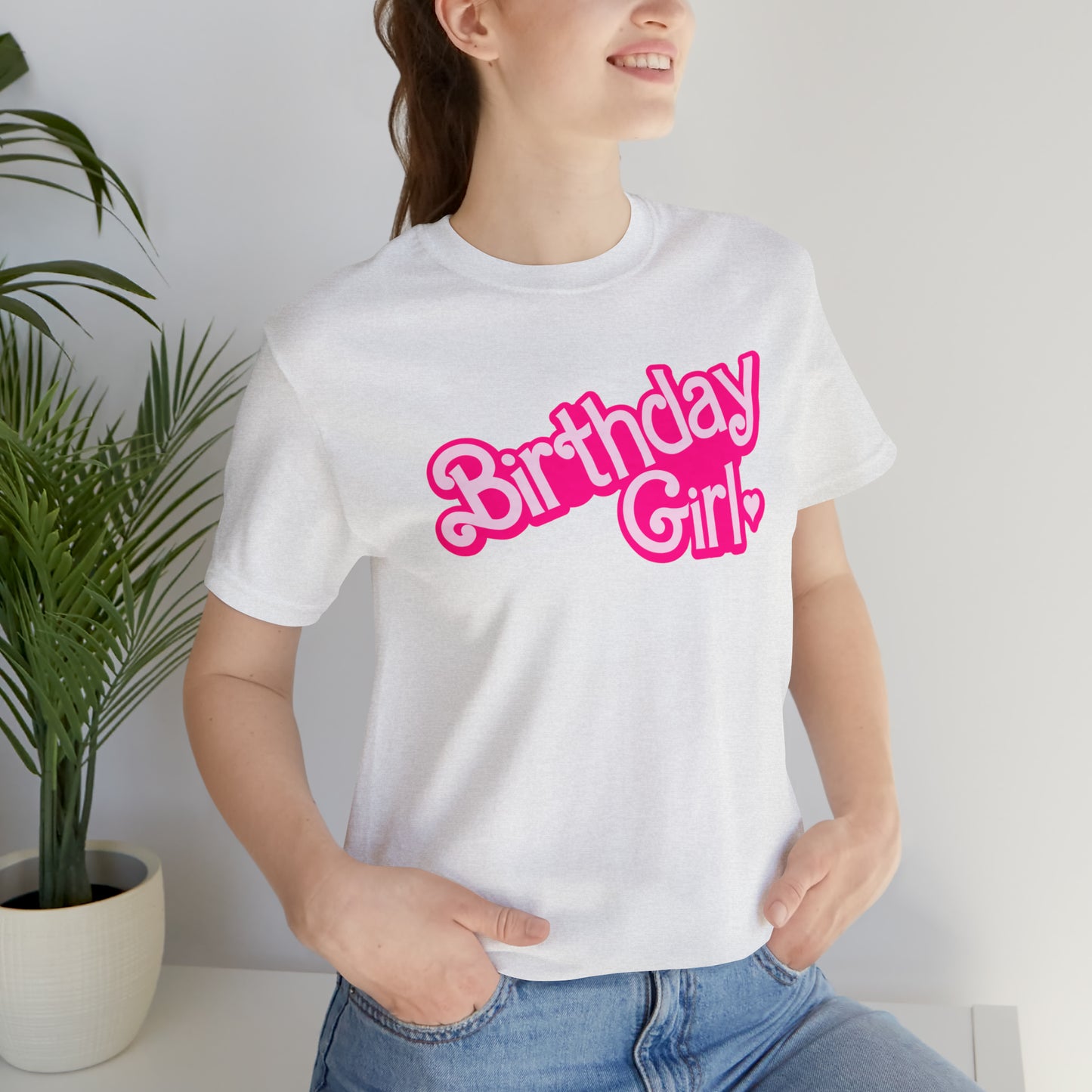 Birthday Girl Hot Pink Barbie Print T-Shirt -