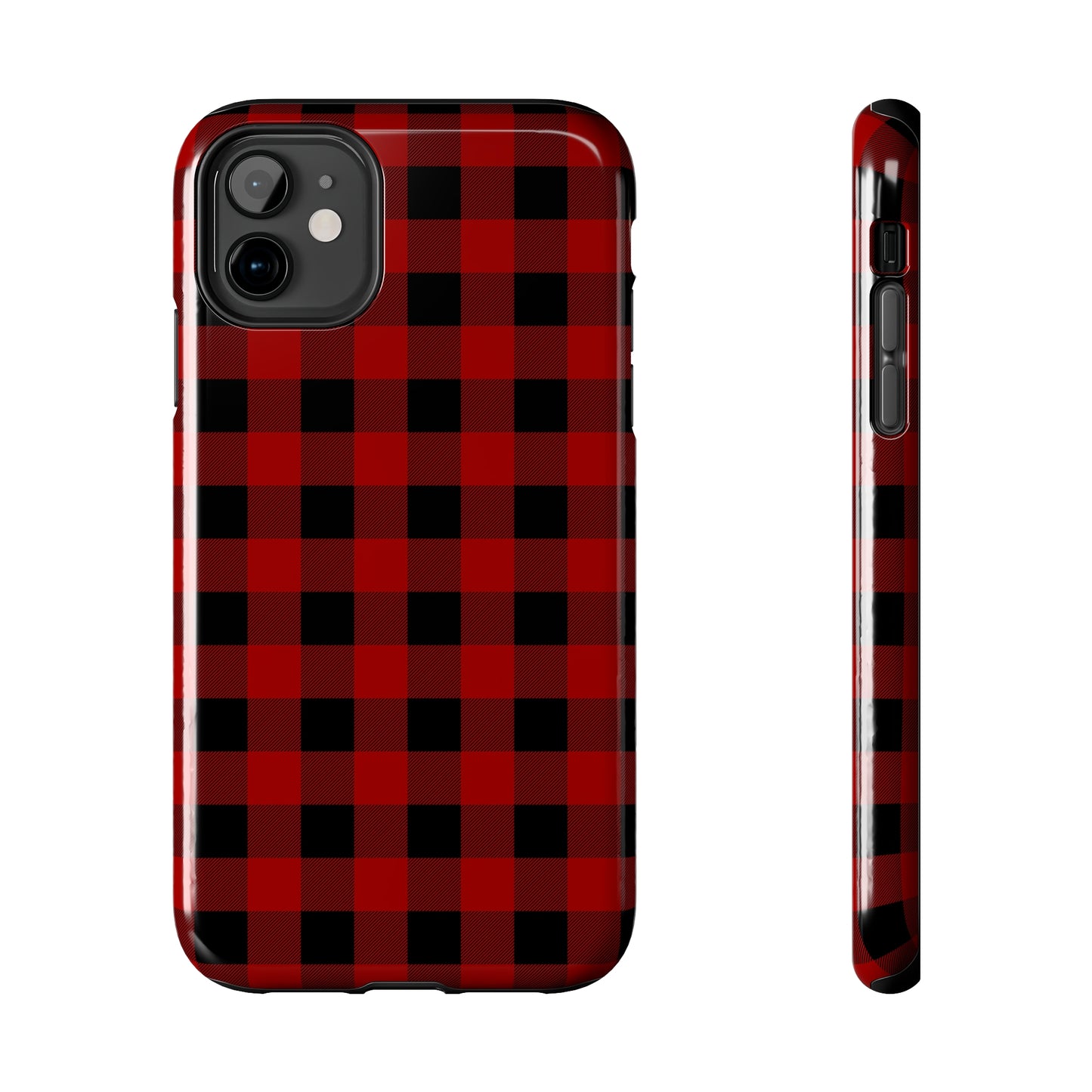 Red and Black Plaid Tough Phone Cases