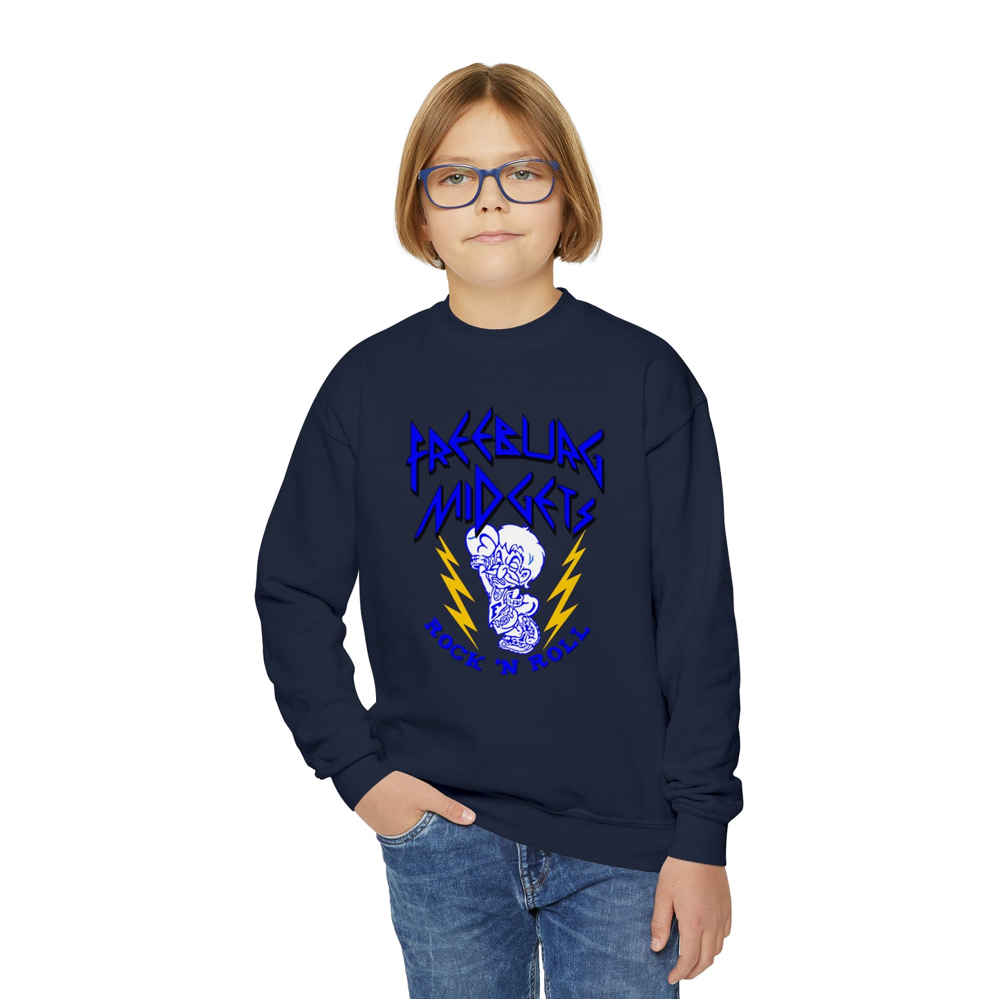 YOUTH Freeburg Midgets Rock and Roll Youth Crewneck Sweatshirt