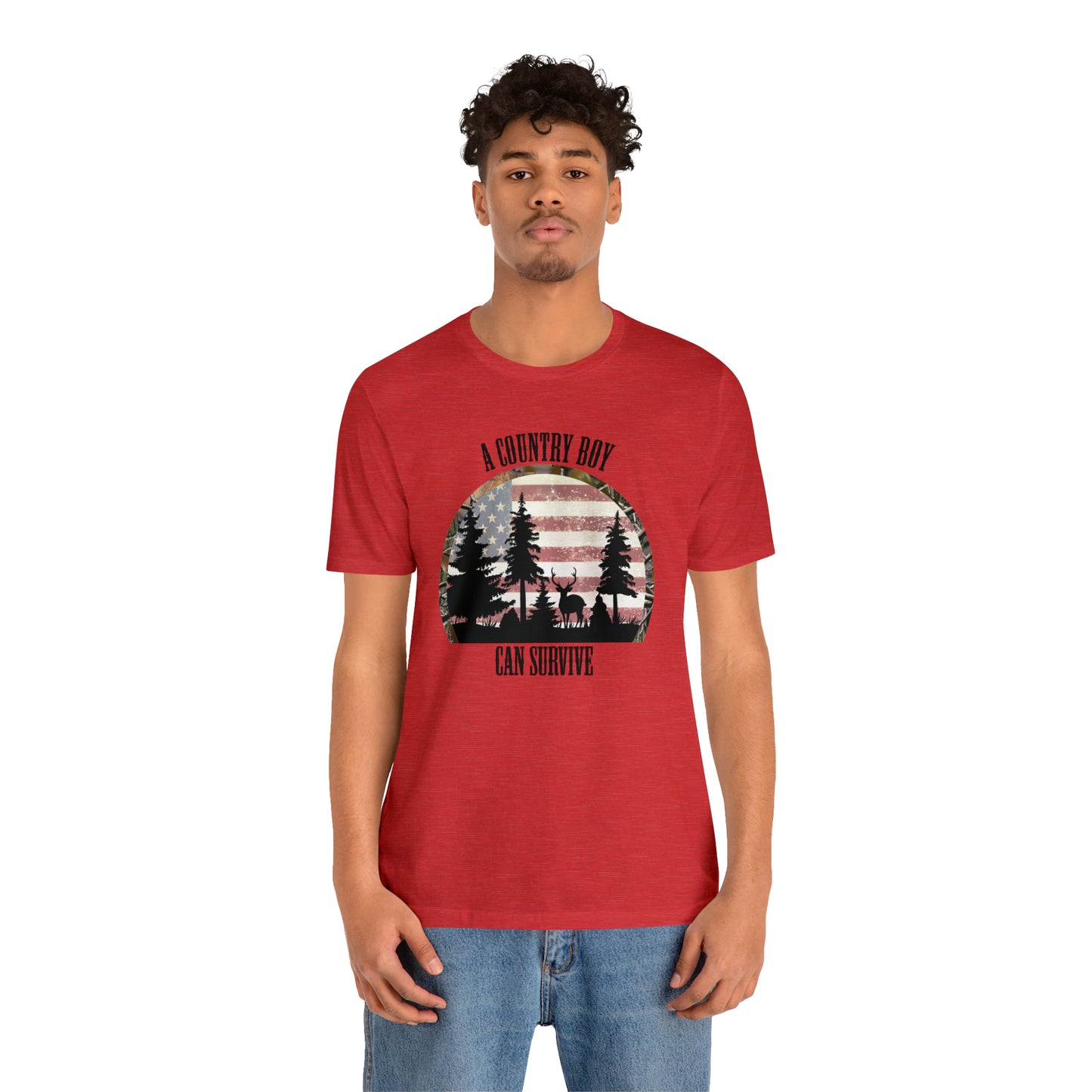"A Country Boy Can Survive" Unisex Jersey Short Sleeve Tee