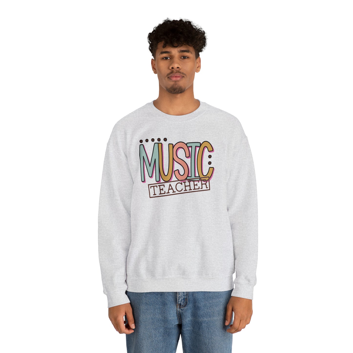 Vintage Multi-Colored Technology Teacher Lined Heavyweight Crewneck Sweatshirt