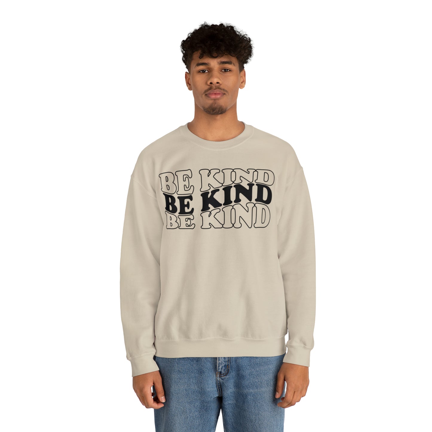 Be Kind Black Logo Unisex Heavy Blend™ Crewneck Sweatshirt