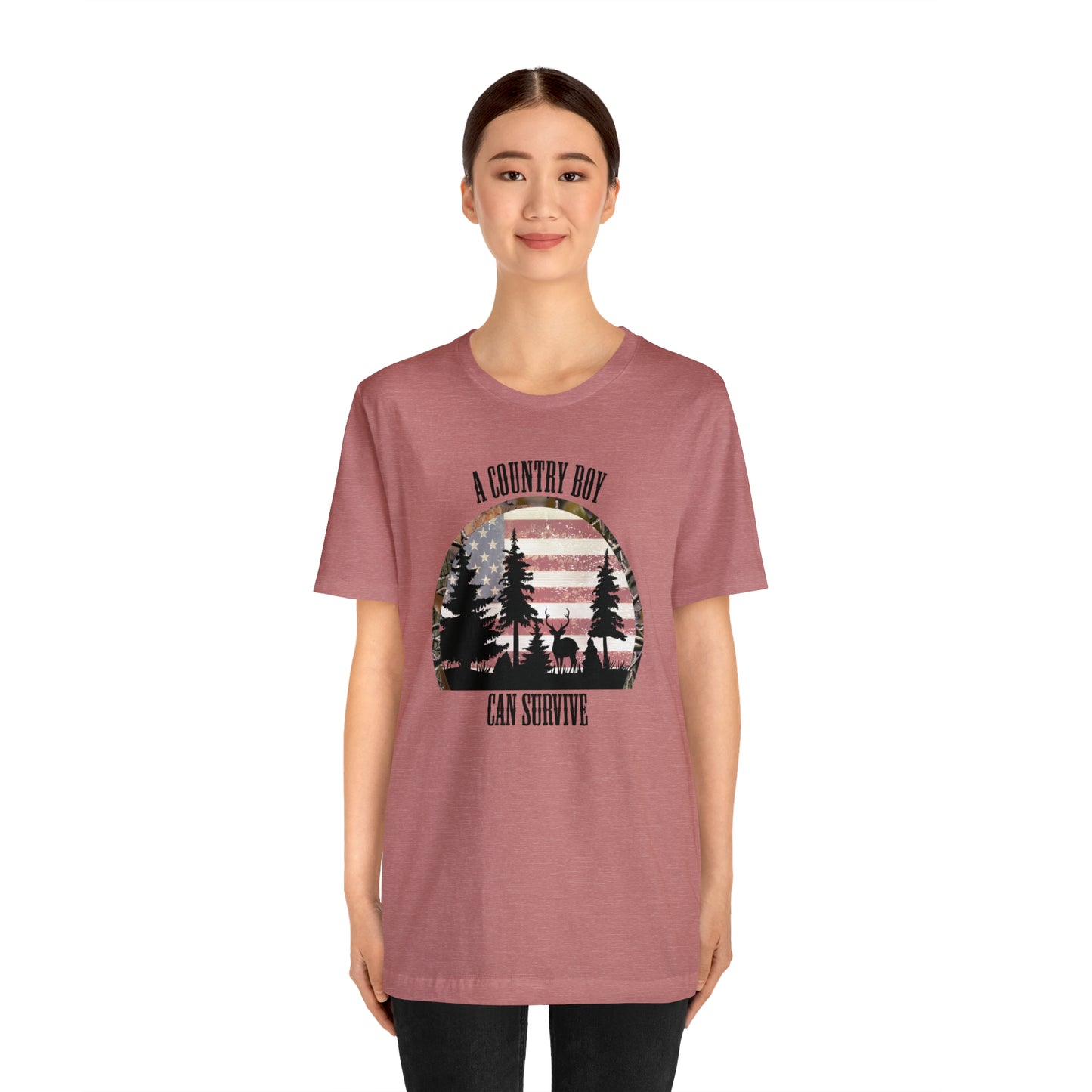 "A Country Boy Can Survive" Unisex Jersey Short Sleeve Tee