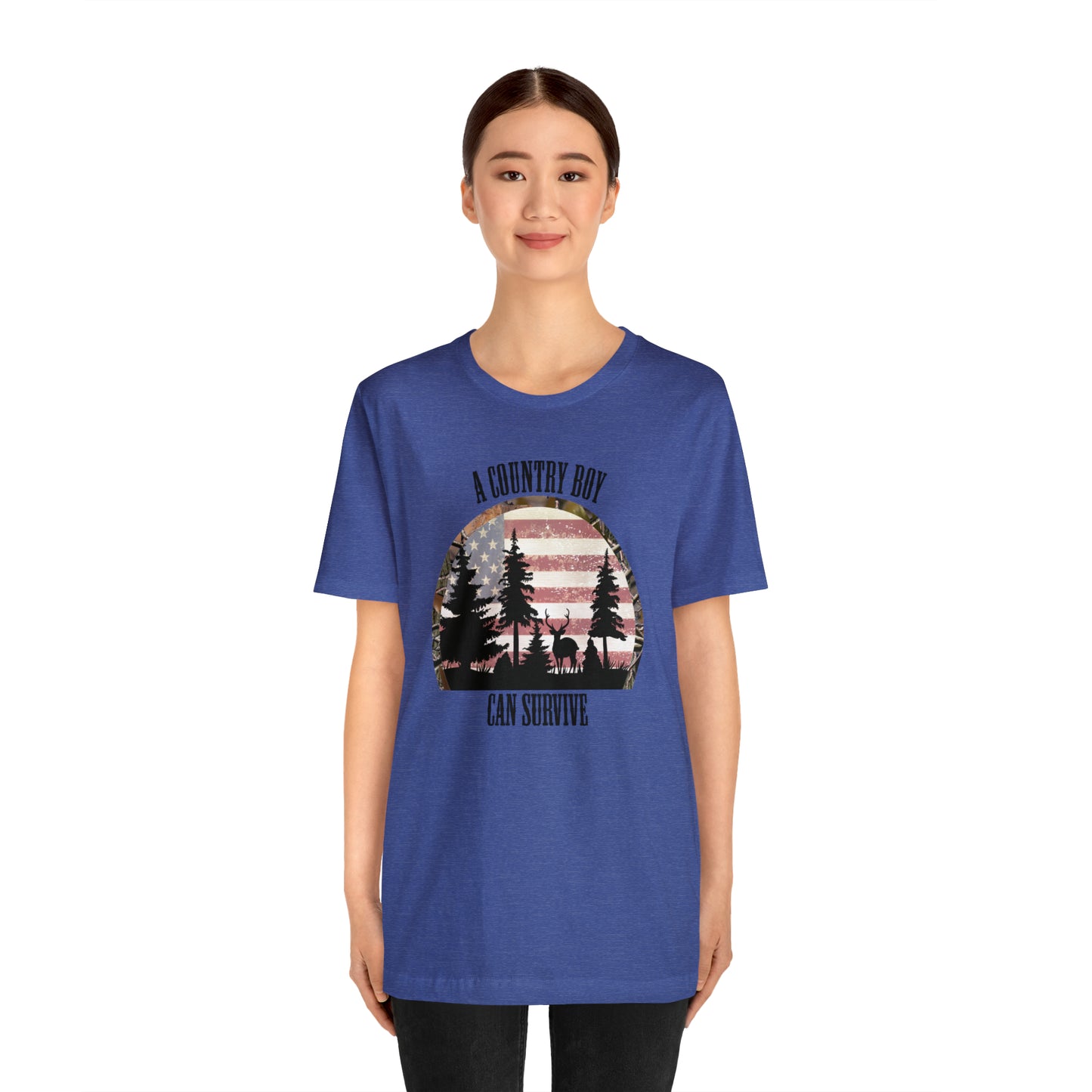 "A Country Boy Can Survive" Unisex Jersey Short Sleeve Tee