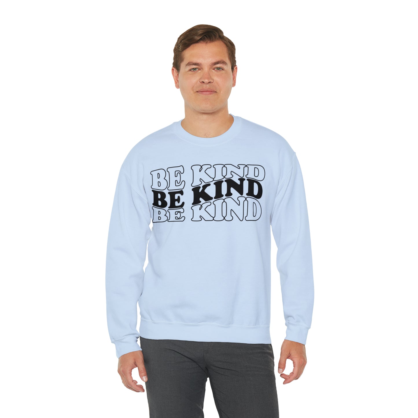 Be Kind Black Logo Unisex Heavy Blend™ Crewneck Sweatshirt