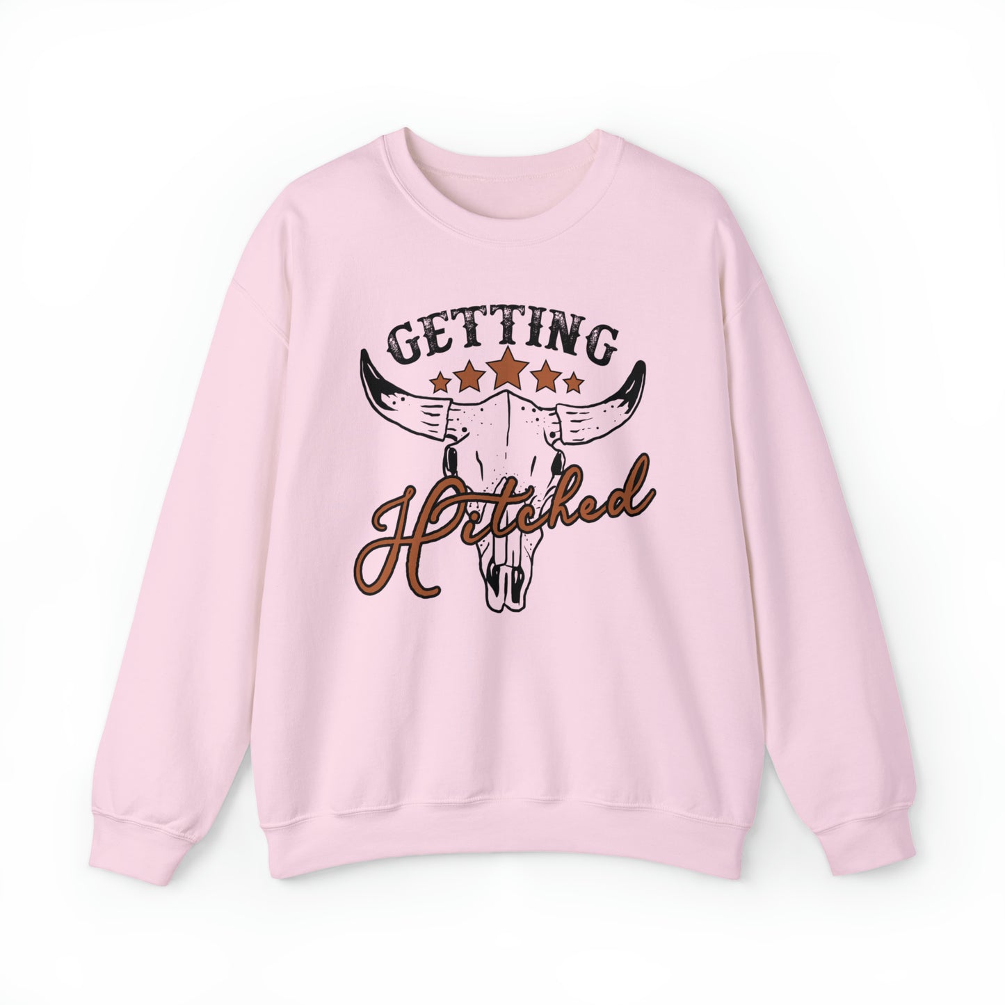 Vintage Getting Hitched Bride Unisex Heavy Blend™ Crewneck Sweatshirt