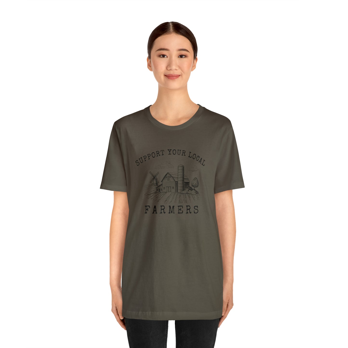 "Support Your Local Farmers Wide Scene" Unisex Jersey Short Sleeve Tee