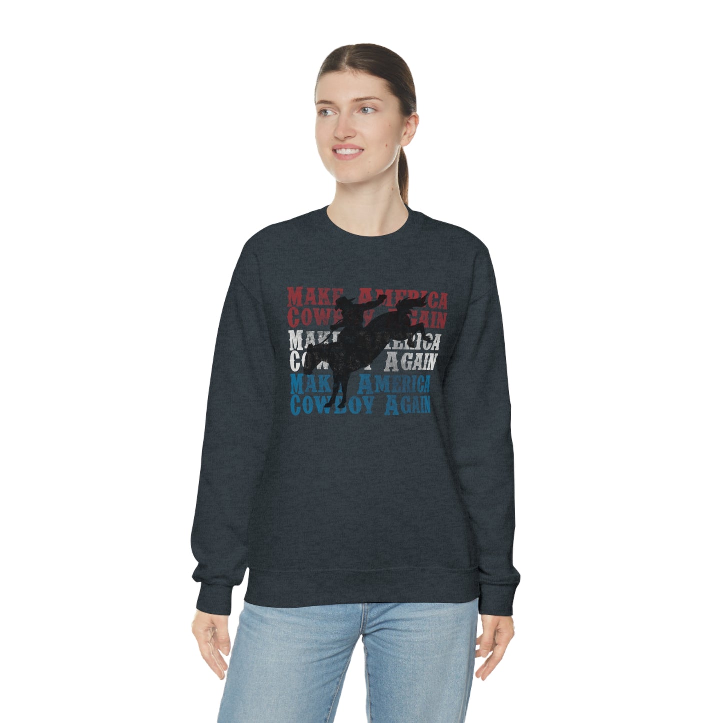 "Make America Cowboy Again" - Unisex Heavy Blend™ Crewneck Sweatshirt