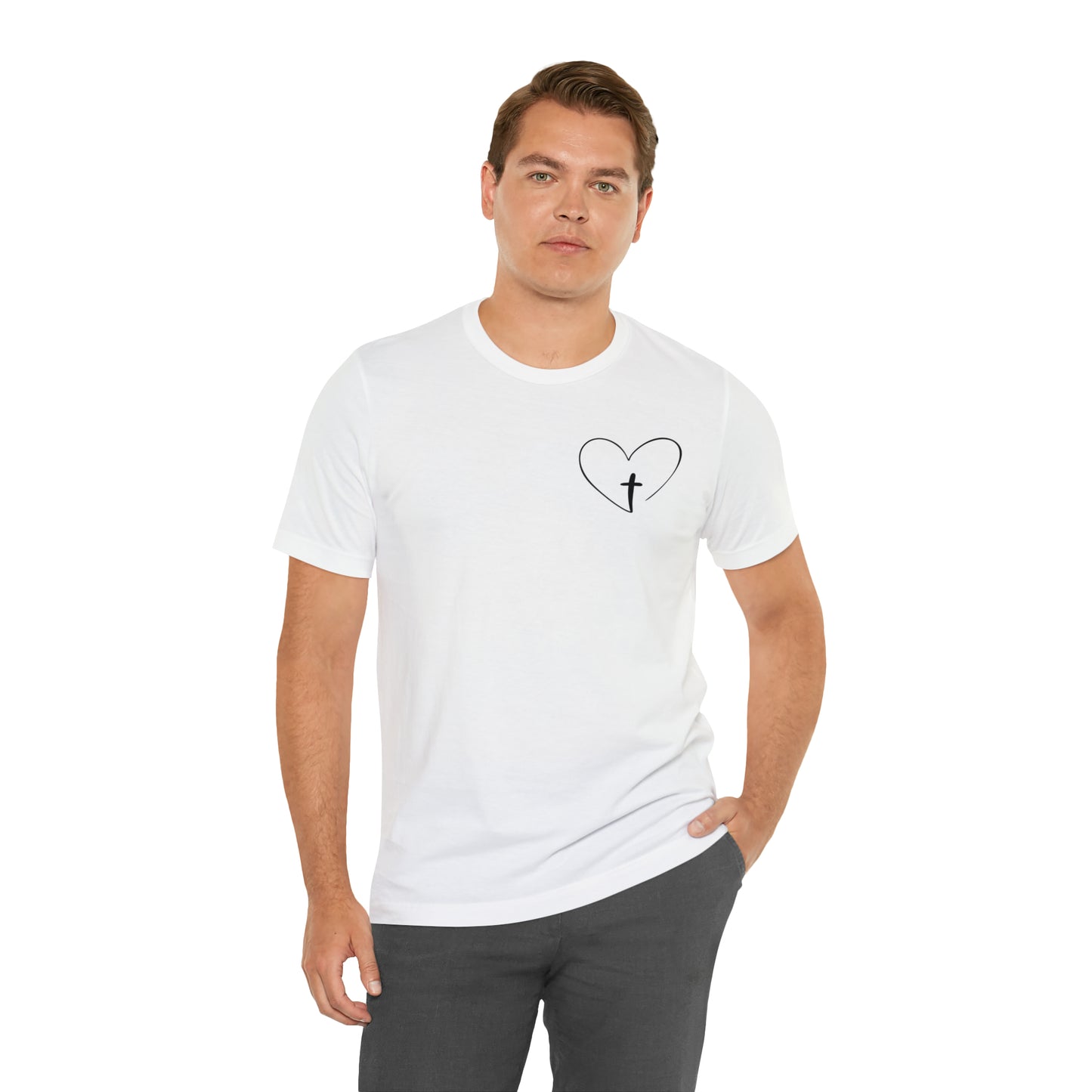 "Jesus Scripture" (Front and Back Design) Unisex Jersey Short Sleeve Tee