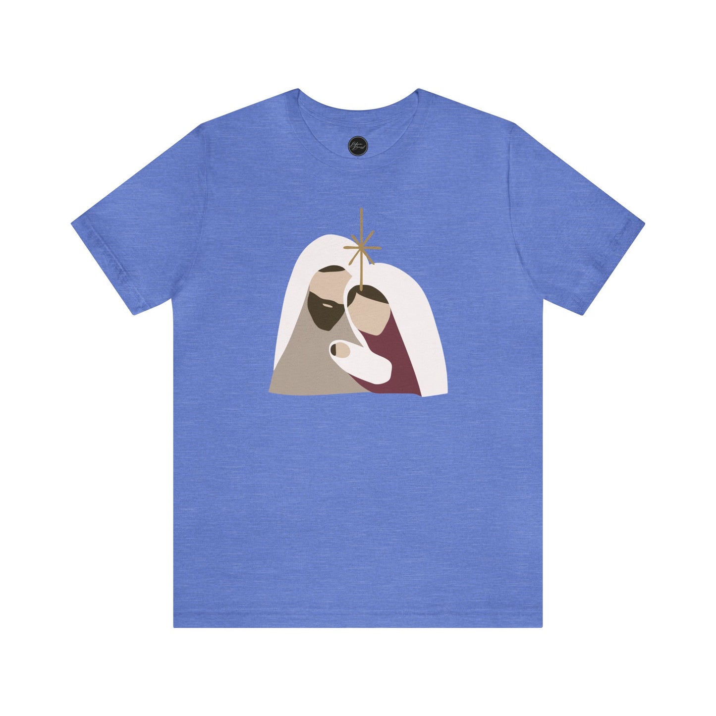Holy Family Christmas Christian Bella Jersey Short Sleeve Tee (Unisex)
