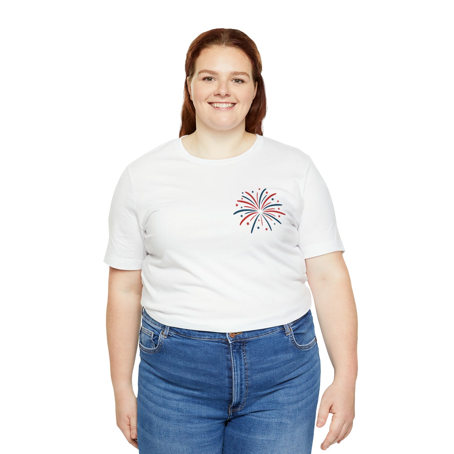 "Land of the Free Because of the Brave" Unisex Jersey Short Sleeve Tee (Front and Back Design)
