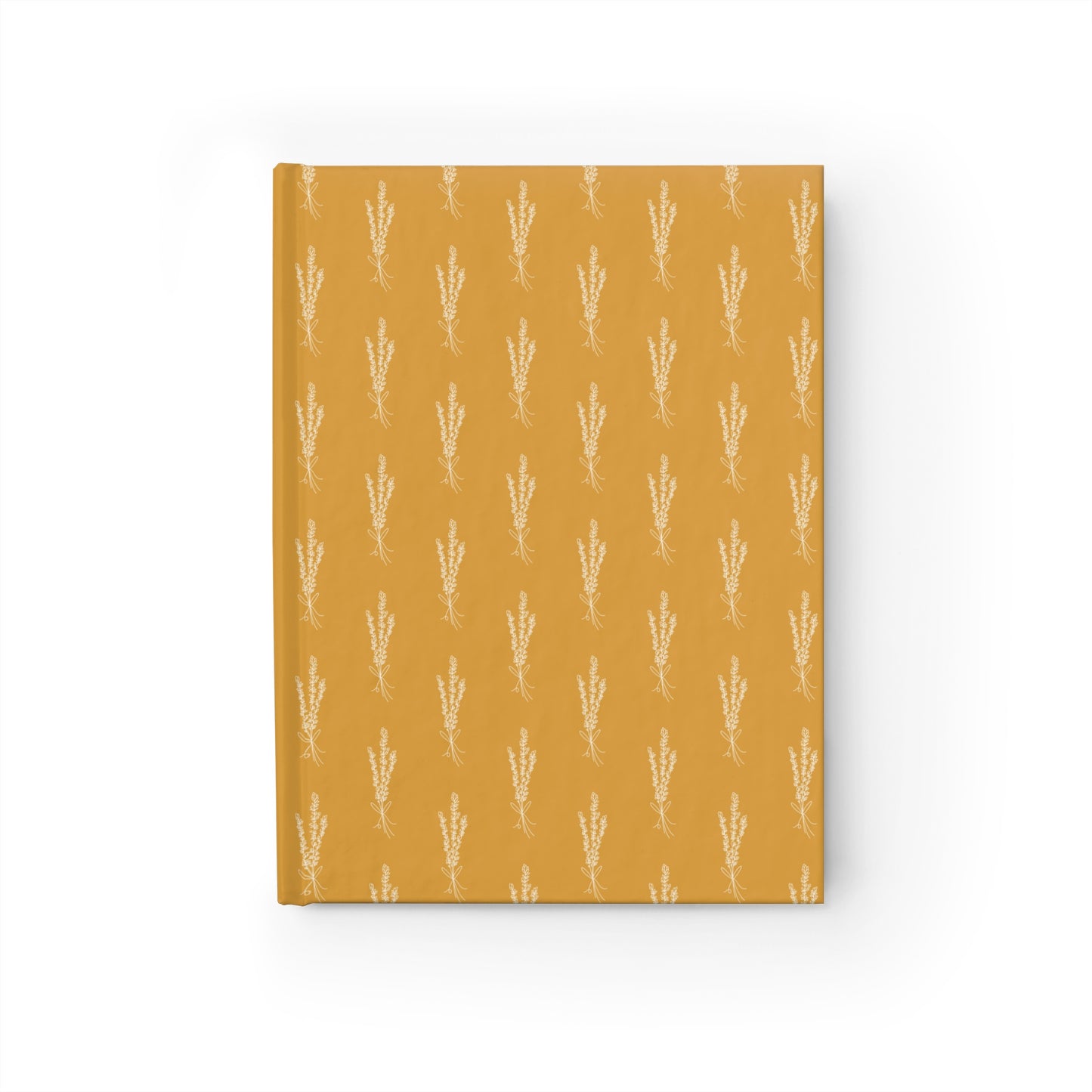 Golden Wheat Floral Pattern Journal - Blank