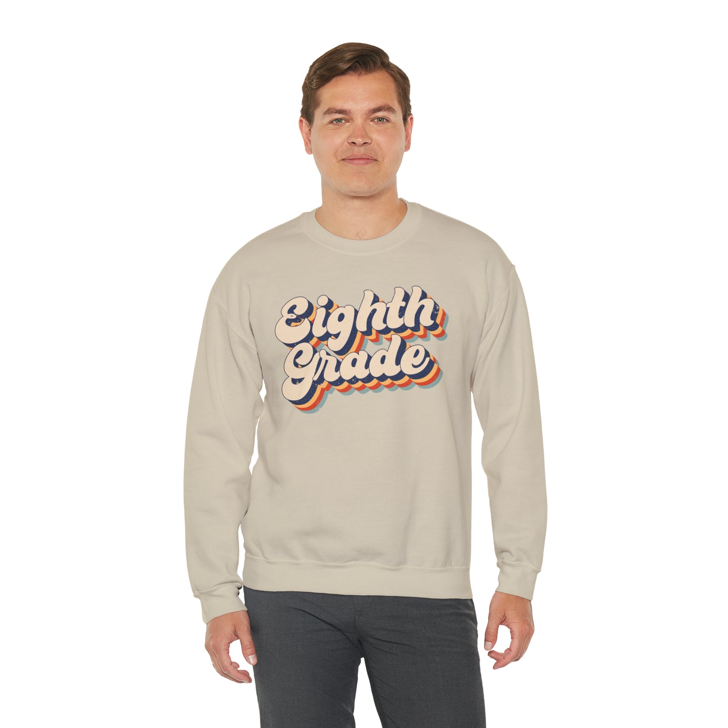 Retro Eighth Grade Unisex Heavy Blend™ Crewneck Sweatshirt