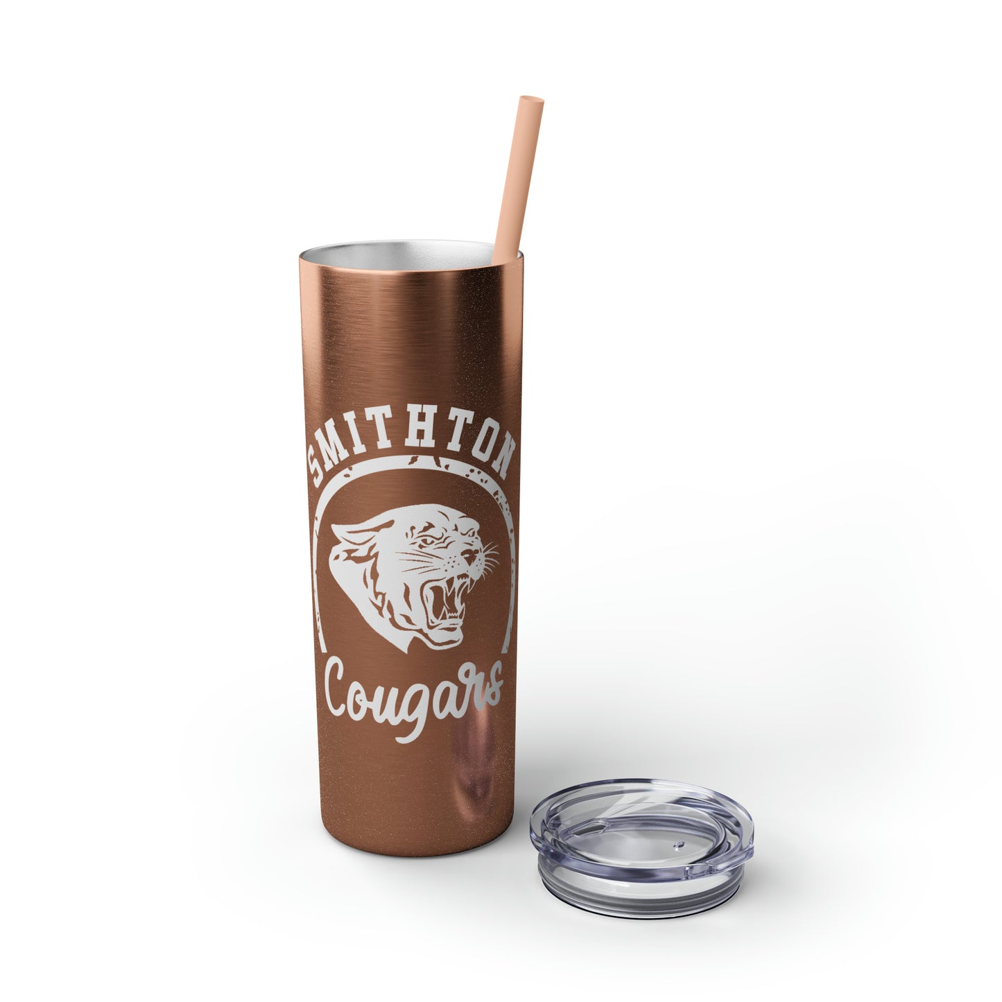 Smithton Cougars Skinny Tumbler with Straw, 20oz