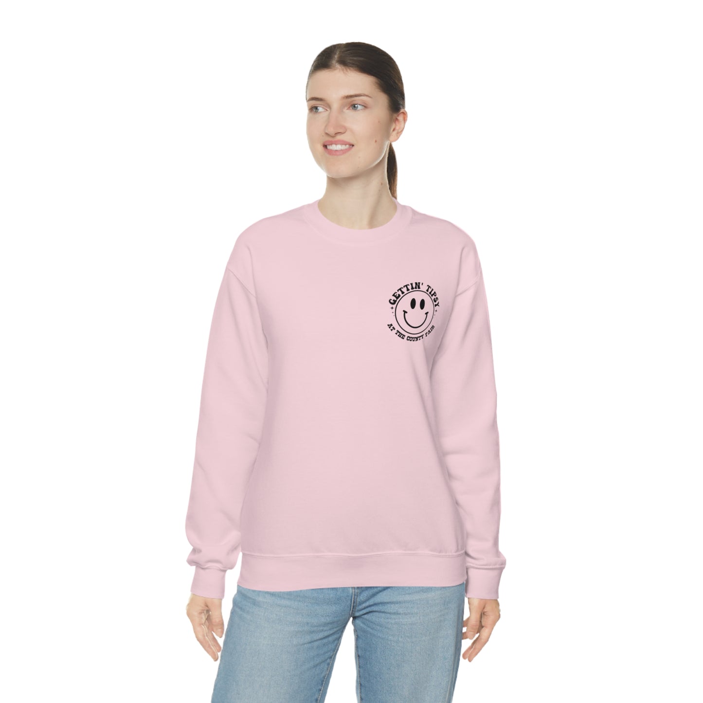 "Gettin' Tipsy at the County Fair" (Front & Back Design) - Unisex Heavy Blend™ Crewneck Sweatshirt