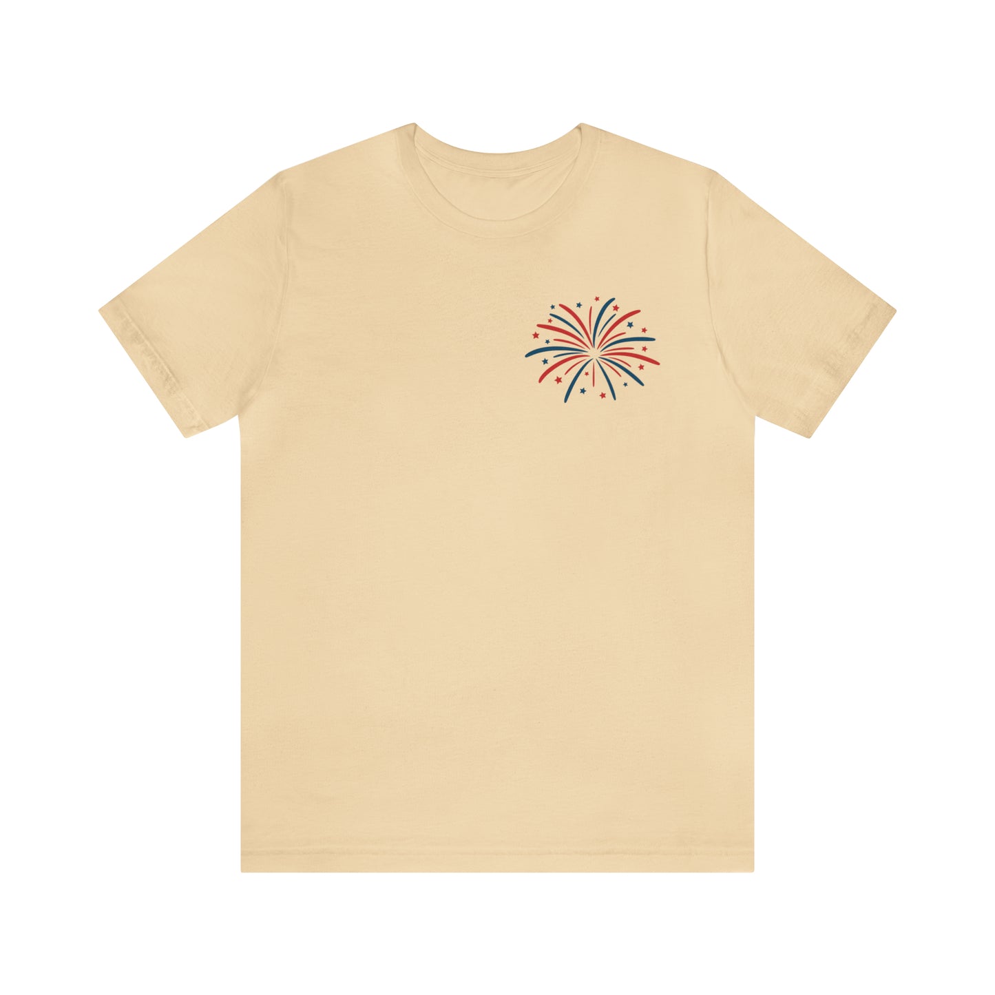 "Land of the Free Because of the Brave" Unisex Jersey Short Sleeve Tee (Front and Back Design)