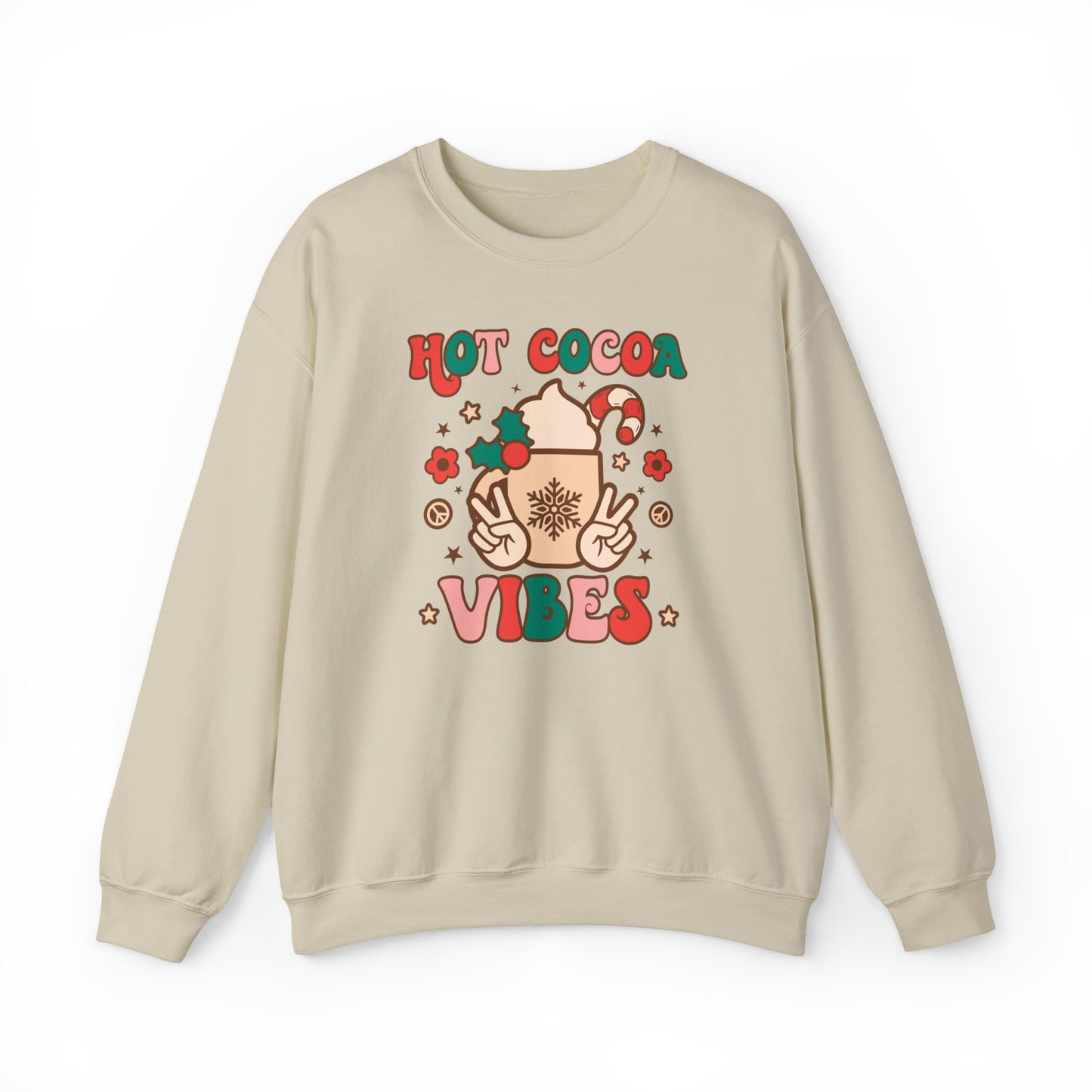 Hot Cocoa Vibes Christmas Van Unisex Heavy Blend™ Crewneck Sweatshirt