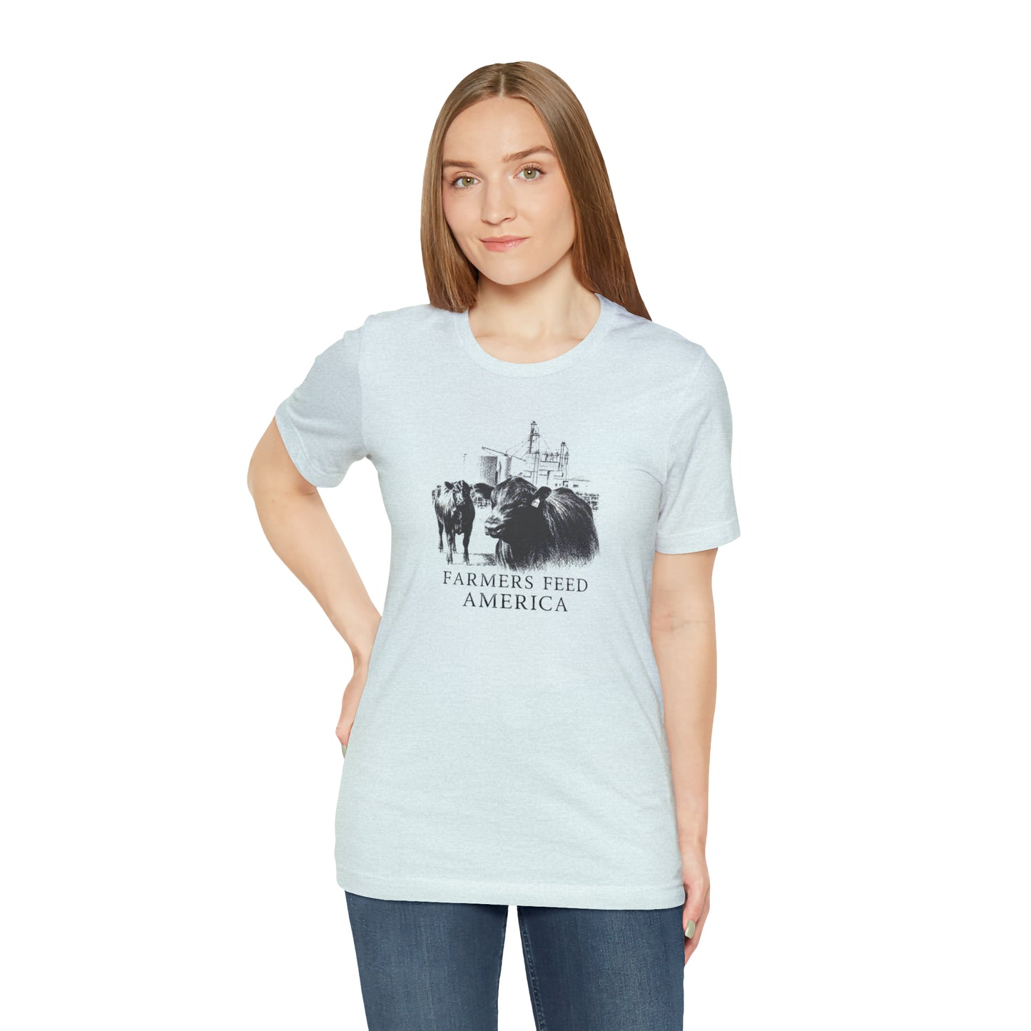 "Farmers Feed America" Unisex Jersey Short Sleeve Tee