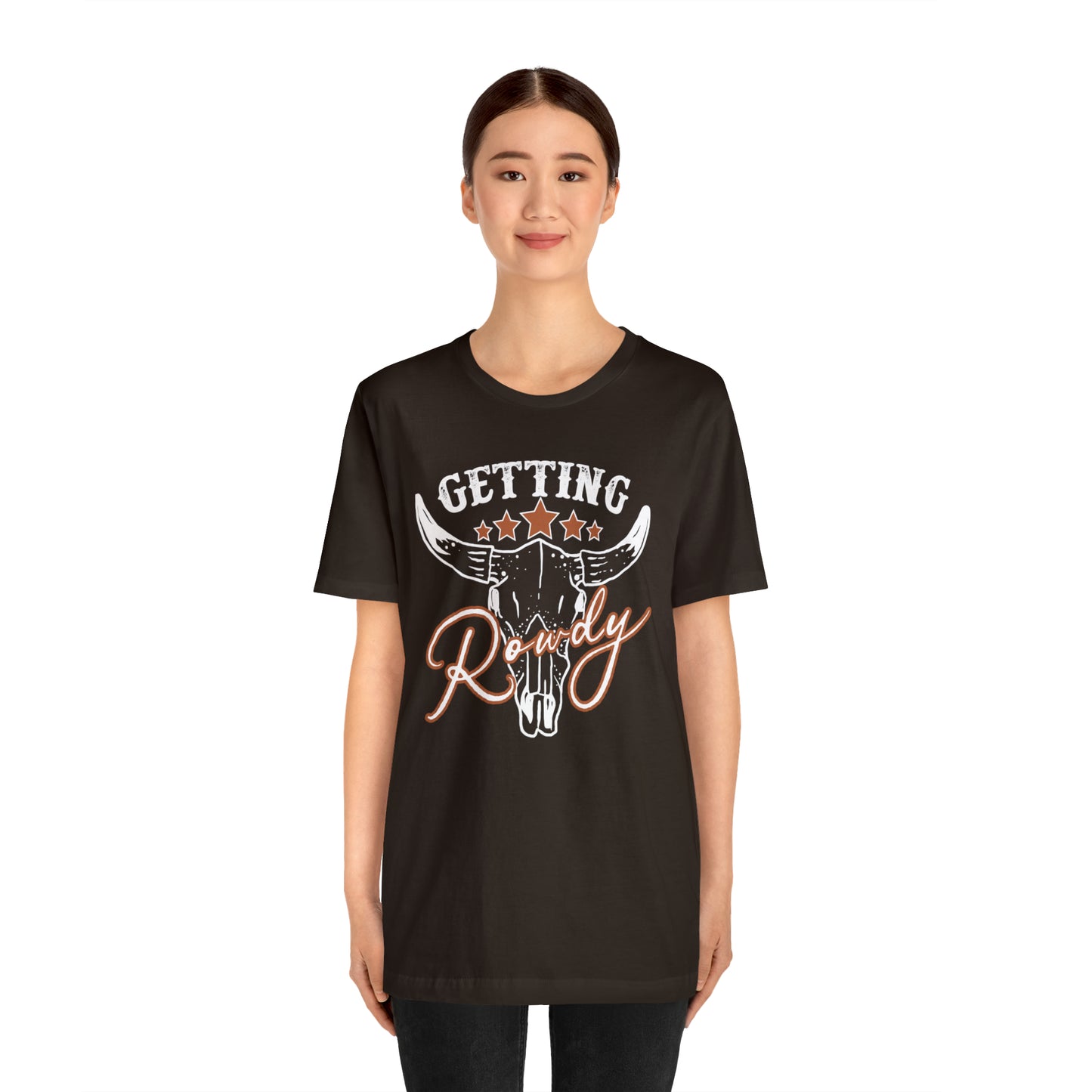 Vintage Getting Rowdy Party/ Bridesmaid/ Groomsman T-Shirt - White Ink