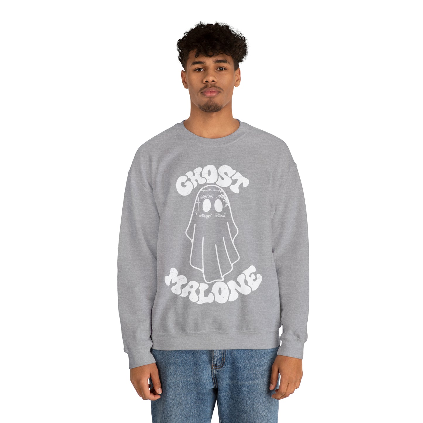 Ghost Malone Halloween Heavy Blend™ Crewneck Sweatshirt