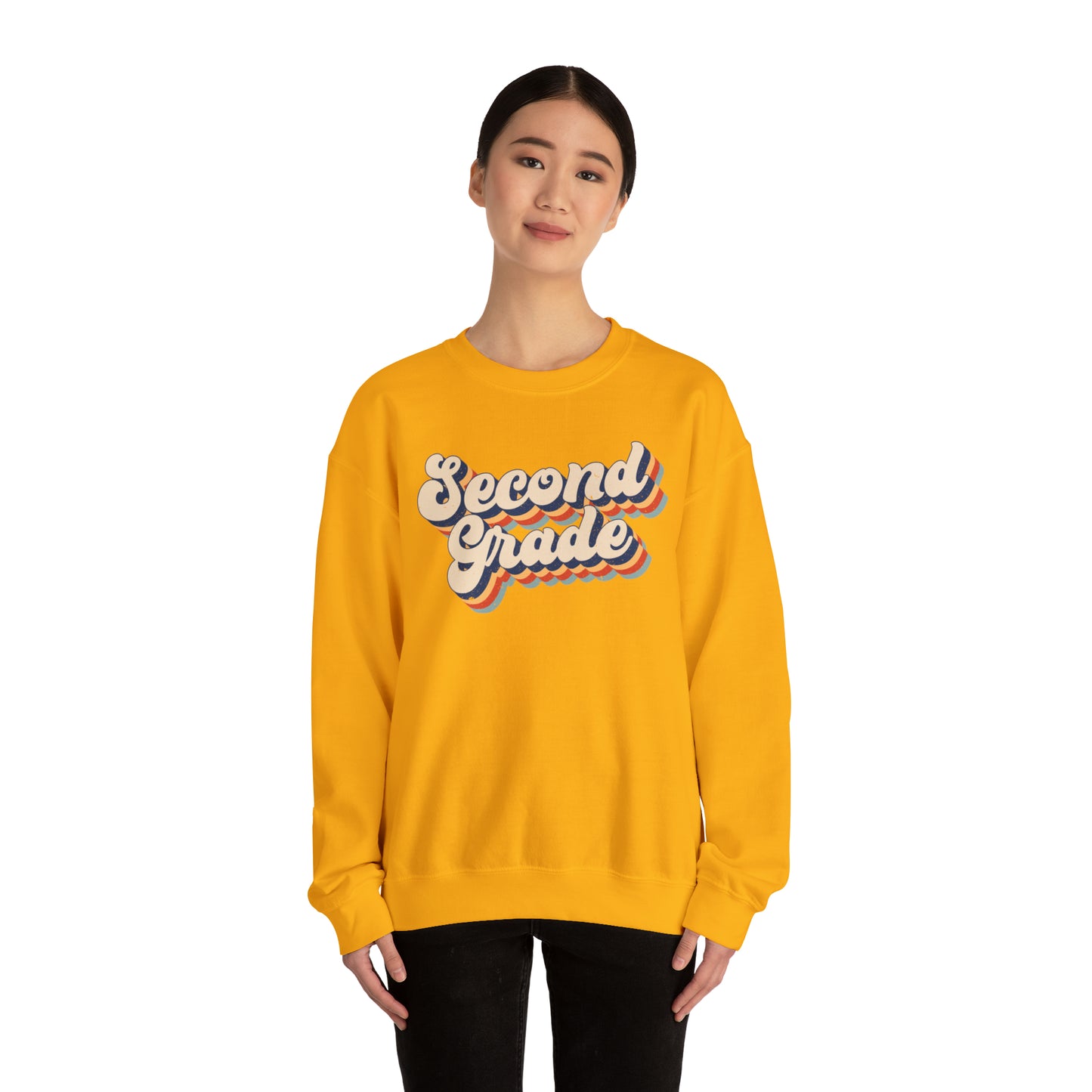 Retro Second Grade Unisex Heavy Blend™ Crewneck Sweatshirt