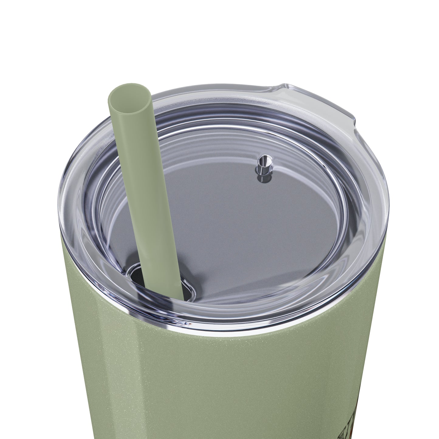Country Cow Print Skinny Tumbler with Straw, 20oz