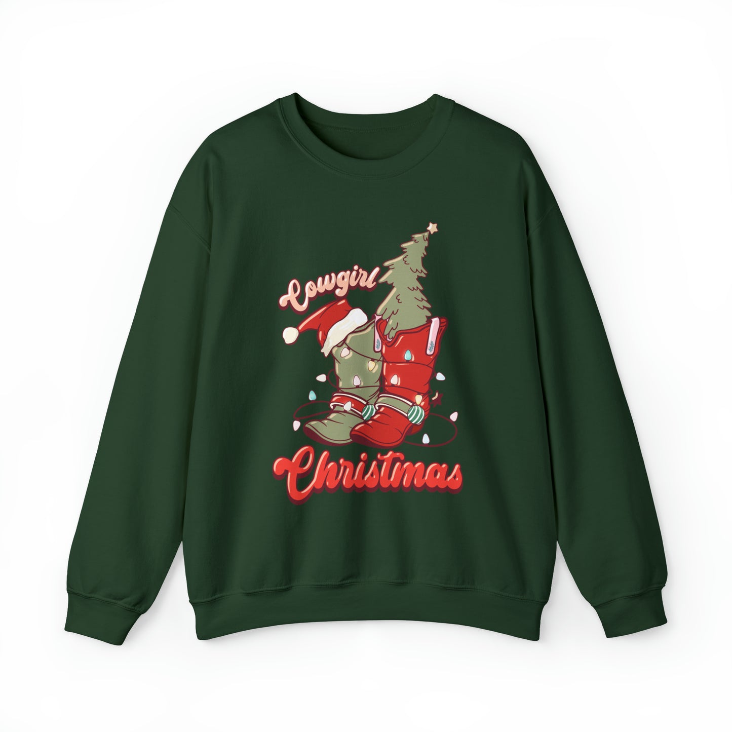 Cowgirl Christmas Unisex Heavy Blend™ Crewneck Sweatshirt