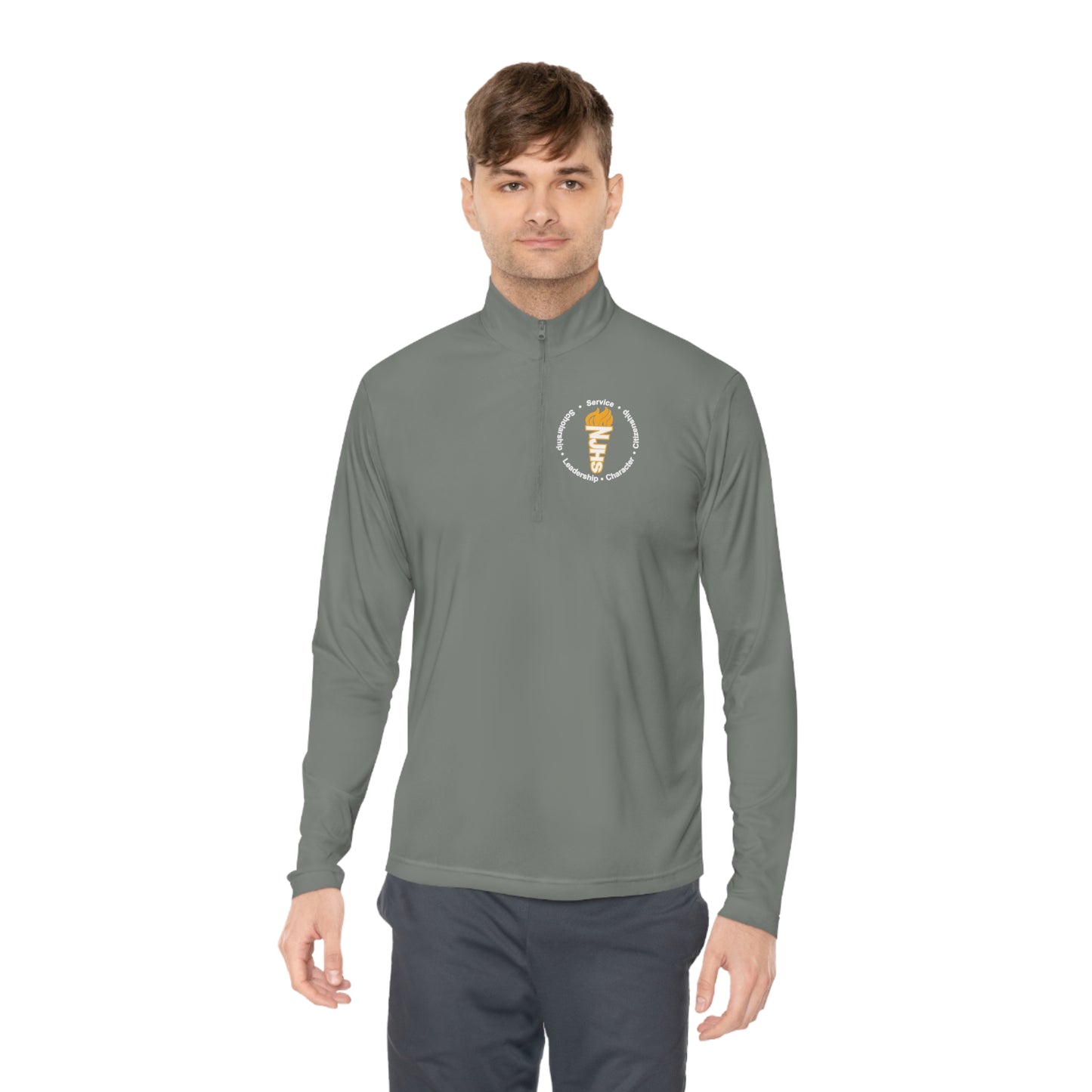 Freeburg Middle School NJHS Character Circular Torch Unisex Quarter-Zip Pullover