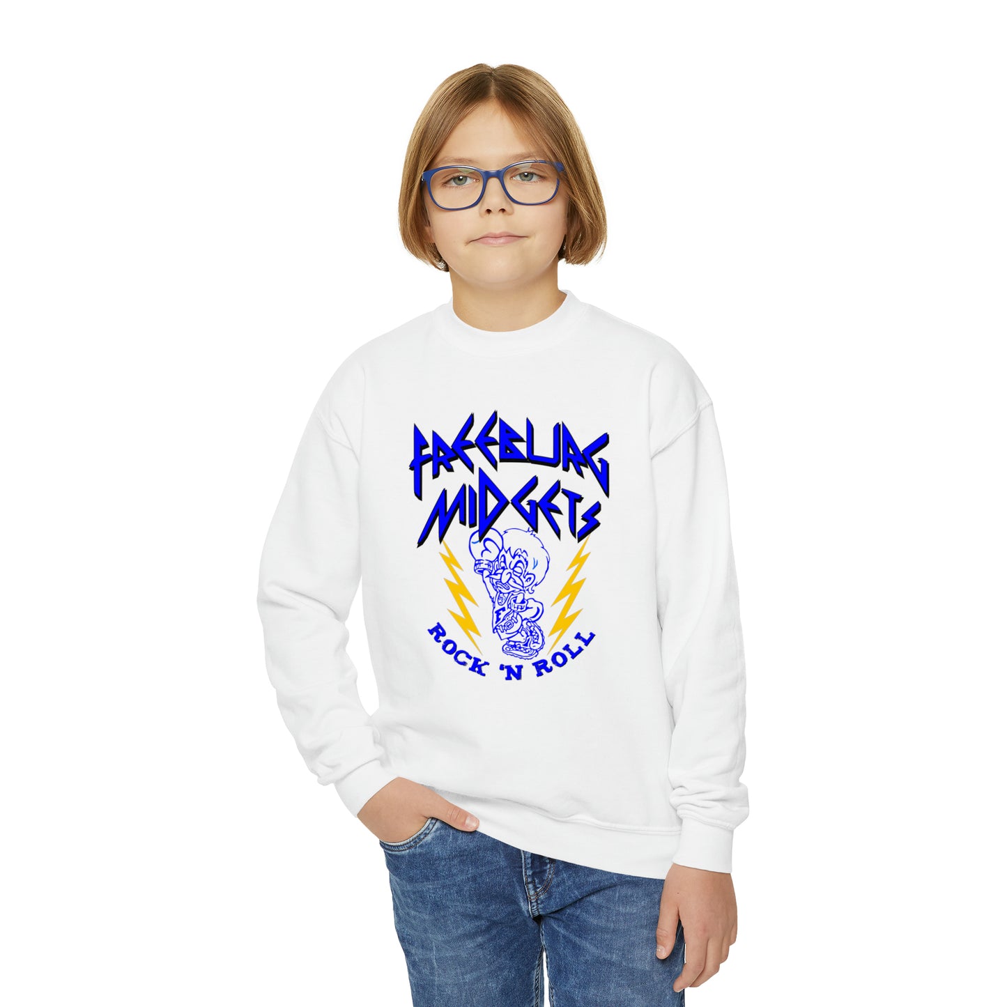 YOUTH Freeburg Midgets Rock and Roll Youth Crewneck Sweatshirt