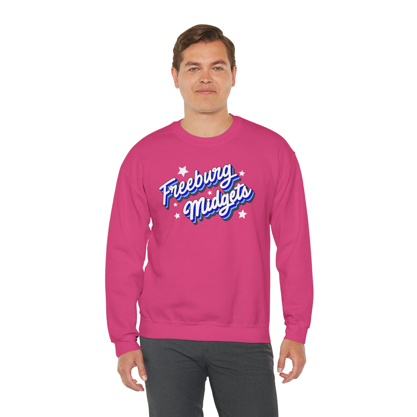 Retro Freeburg Midgets Unisex Heavy Blend™ Crewneck Sweatshirt